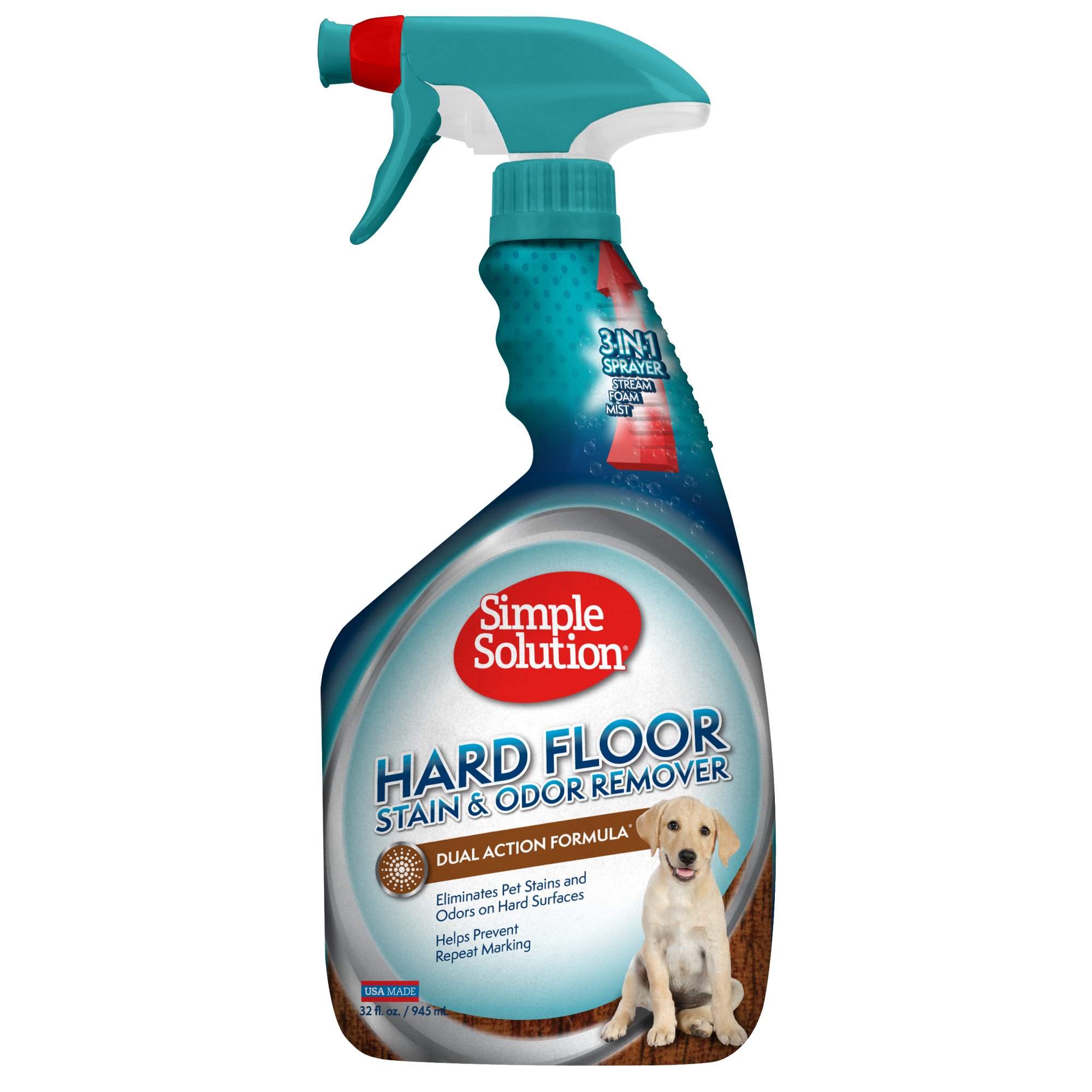 Simple Solution Hardfloor Pet Stain Odor Remover With New Multi Functional Sprayer 32 Fl Oz