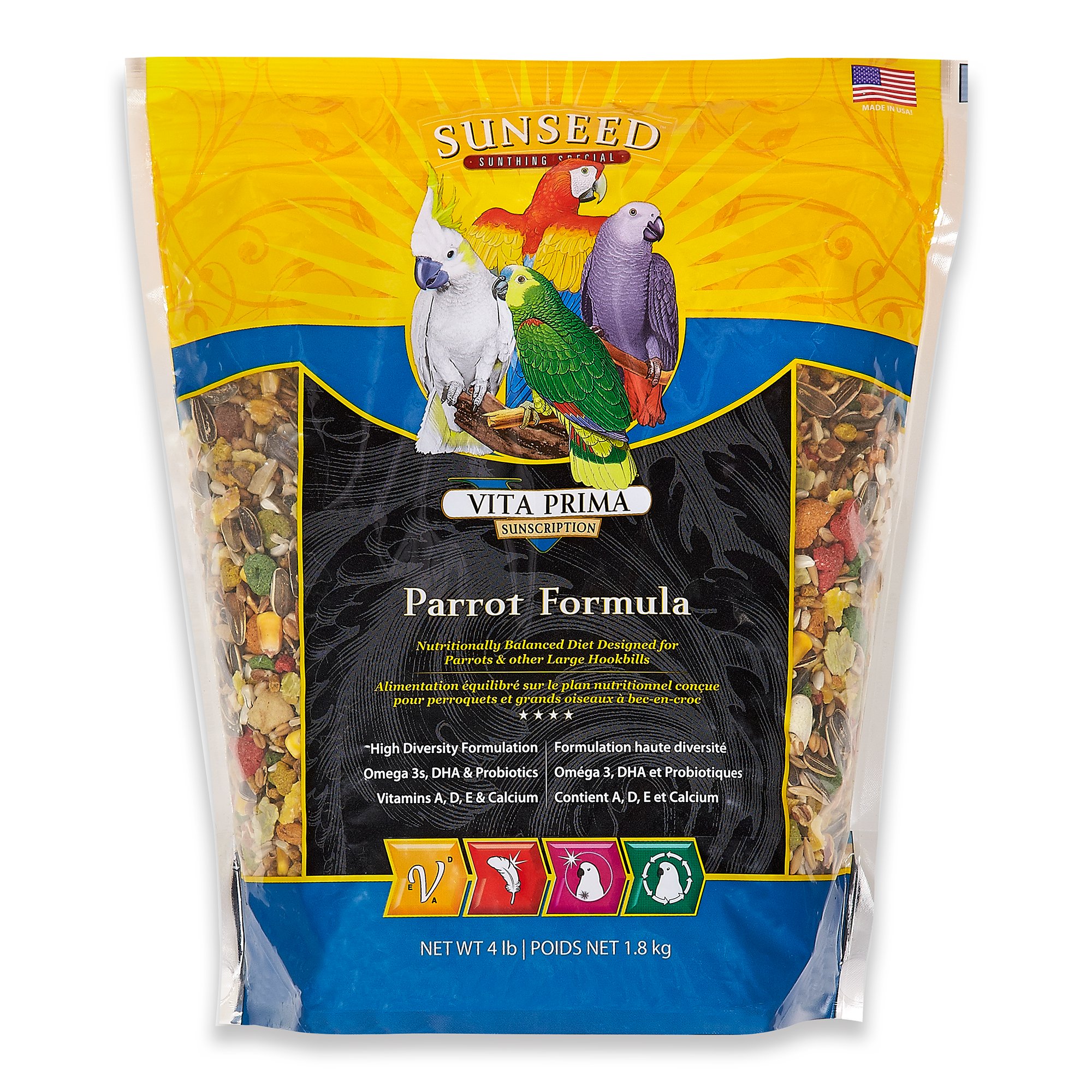 UPC 087535490506 product image for Sun Seed Vita Prima Sunscription Parrot Food, 4 lbs. | upcitemdb.com