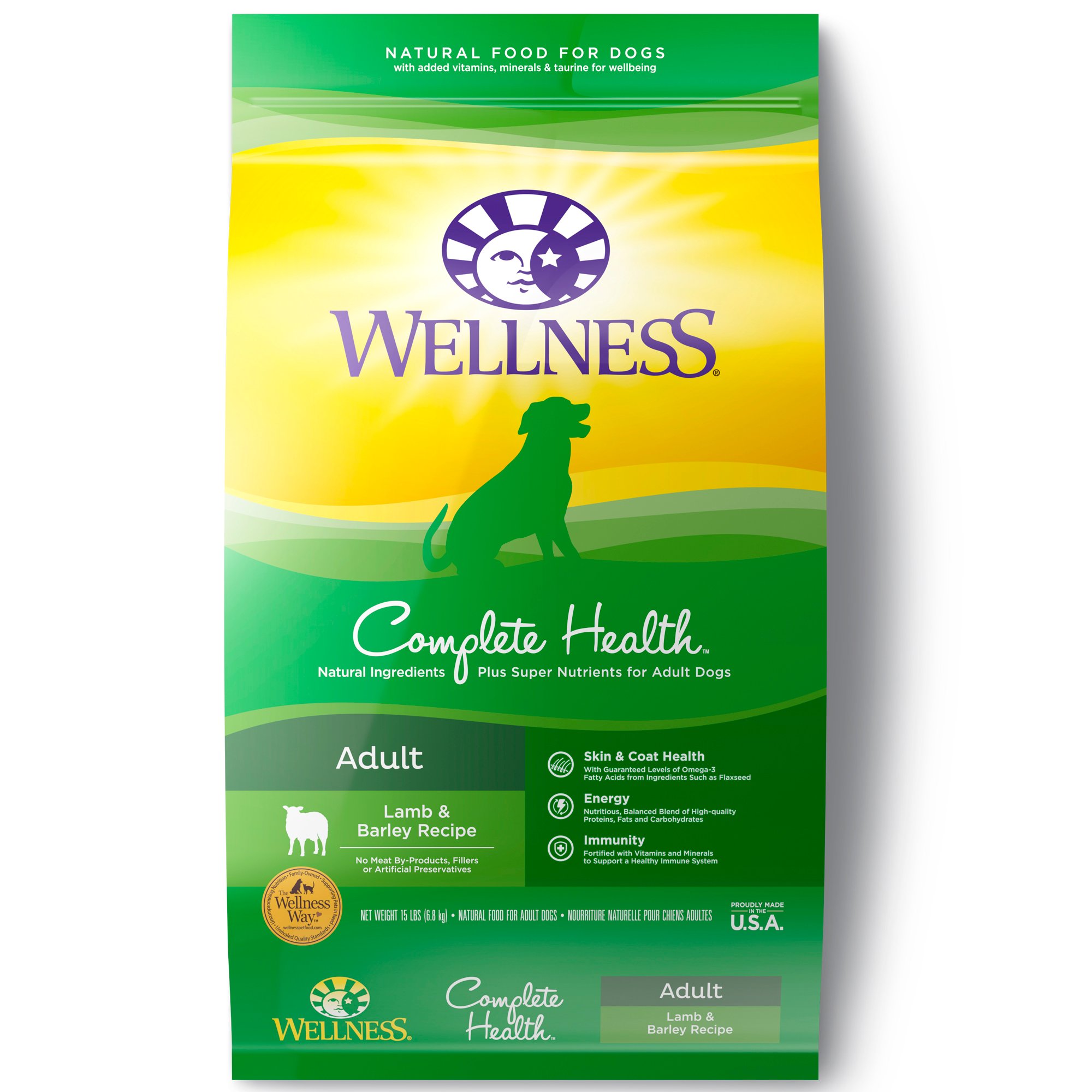 UPC 076344089056 product image for Wellness Complete Health Lamb & Barley Adult Dog Food, 15 lbs. () | upcitemdb.com