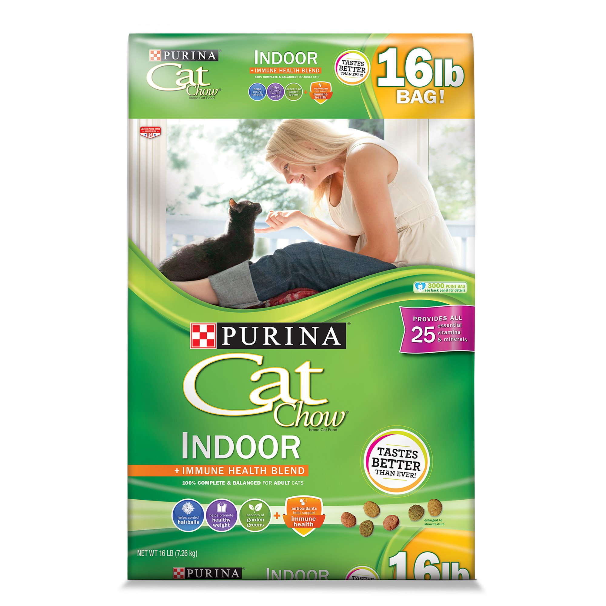 Purina Cat Chow Indoor Dry Cat Food Hairball + Healthy Weight 16 lb. Bag by Cat Chow