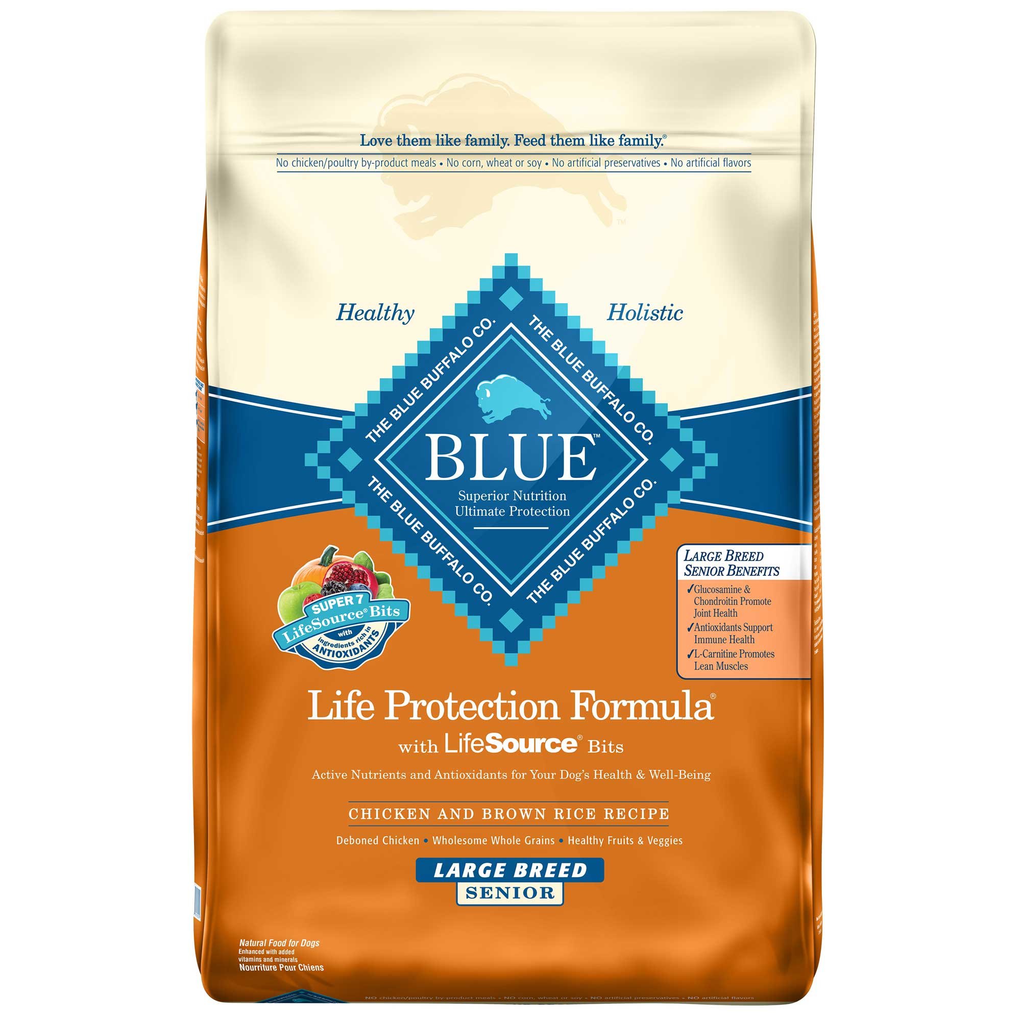 Blue Buffalo Blue Life Protection Formula Large Breed Senior Chicken ...