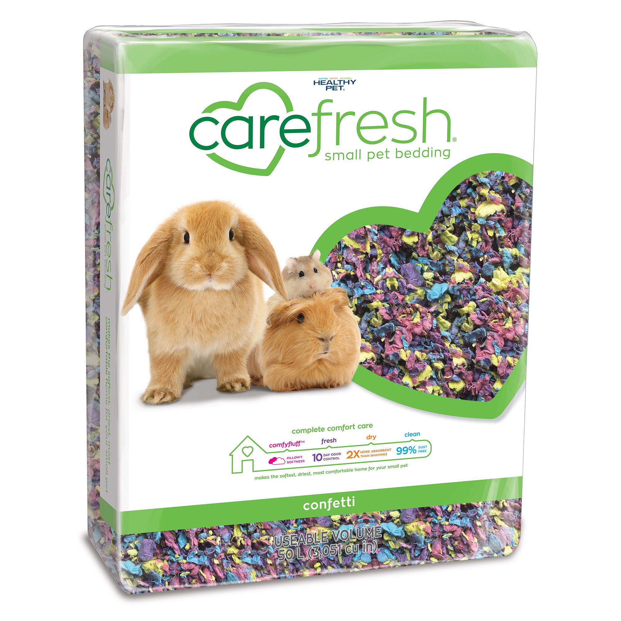 Carefresh Custom Rabbit/Guinea Pig Pet Bedding White 50 L Bedding Pet
