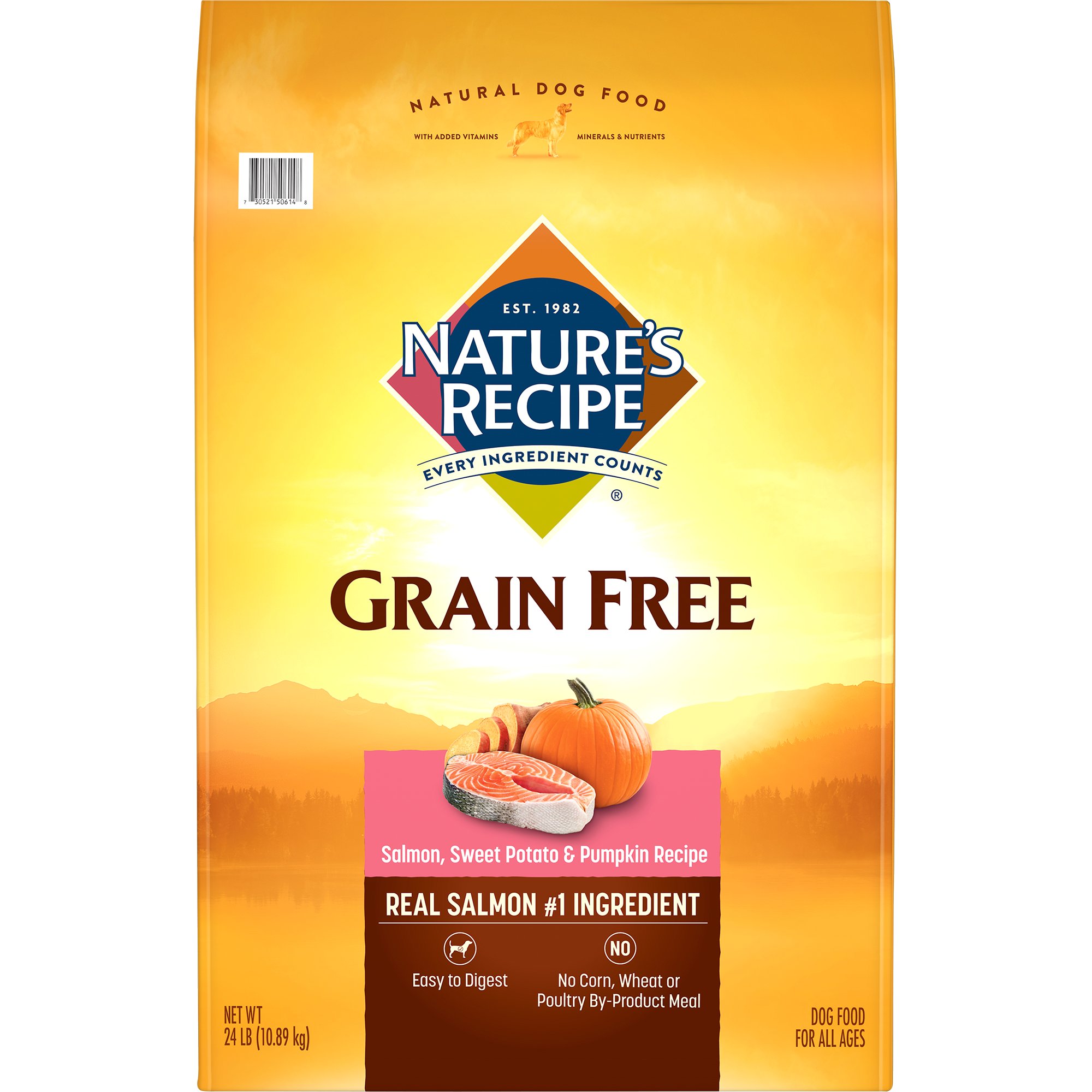 Nature's Recipe Grain-Free Salmon, Sweet Potato & Pumpkin Dry Dog Food