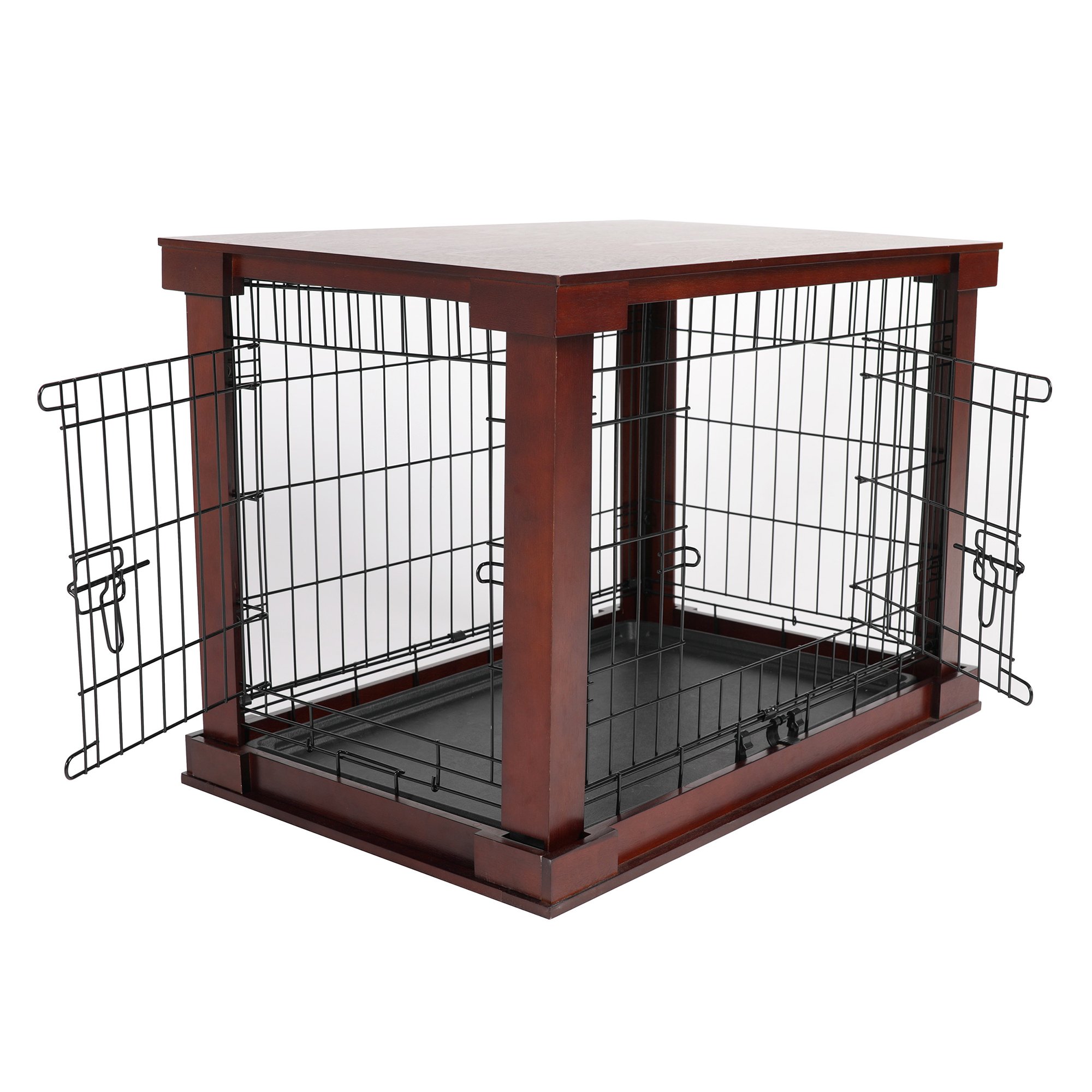 Zoovilla Dog Crate With Wooden Cover 28 L X 42 W X 30 H Petco
