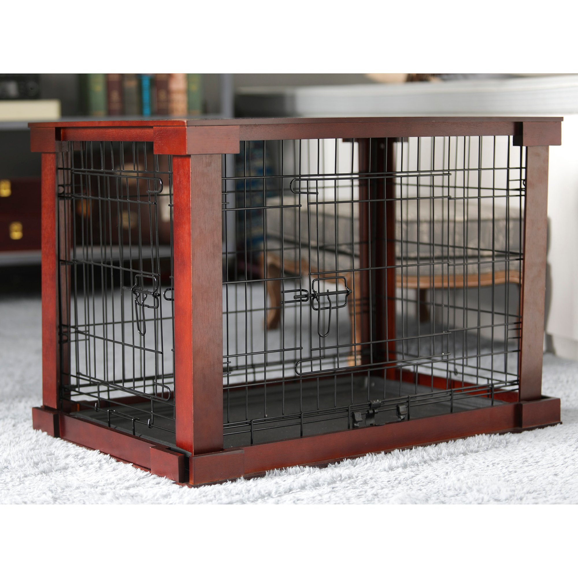 Zoovilla Dog Crate With Wooden Cover 28 L X 42 W X 30 H Petco