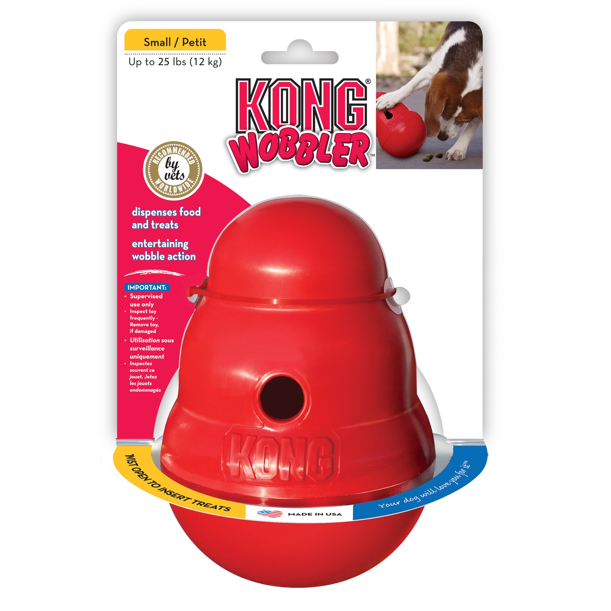 wobbler dog toy