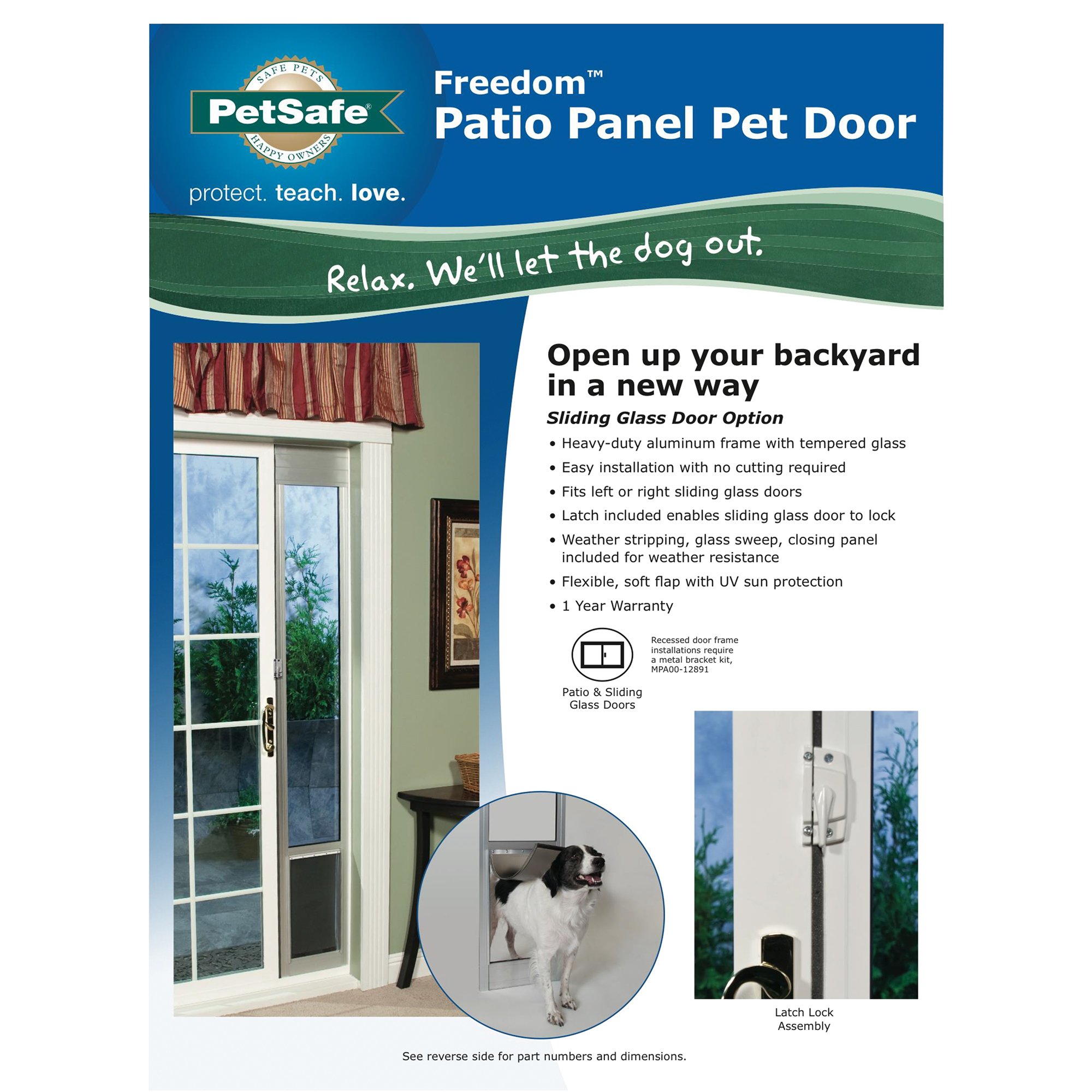 Petsafe Freedom Patio Panel 81 White Large Petco