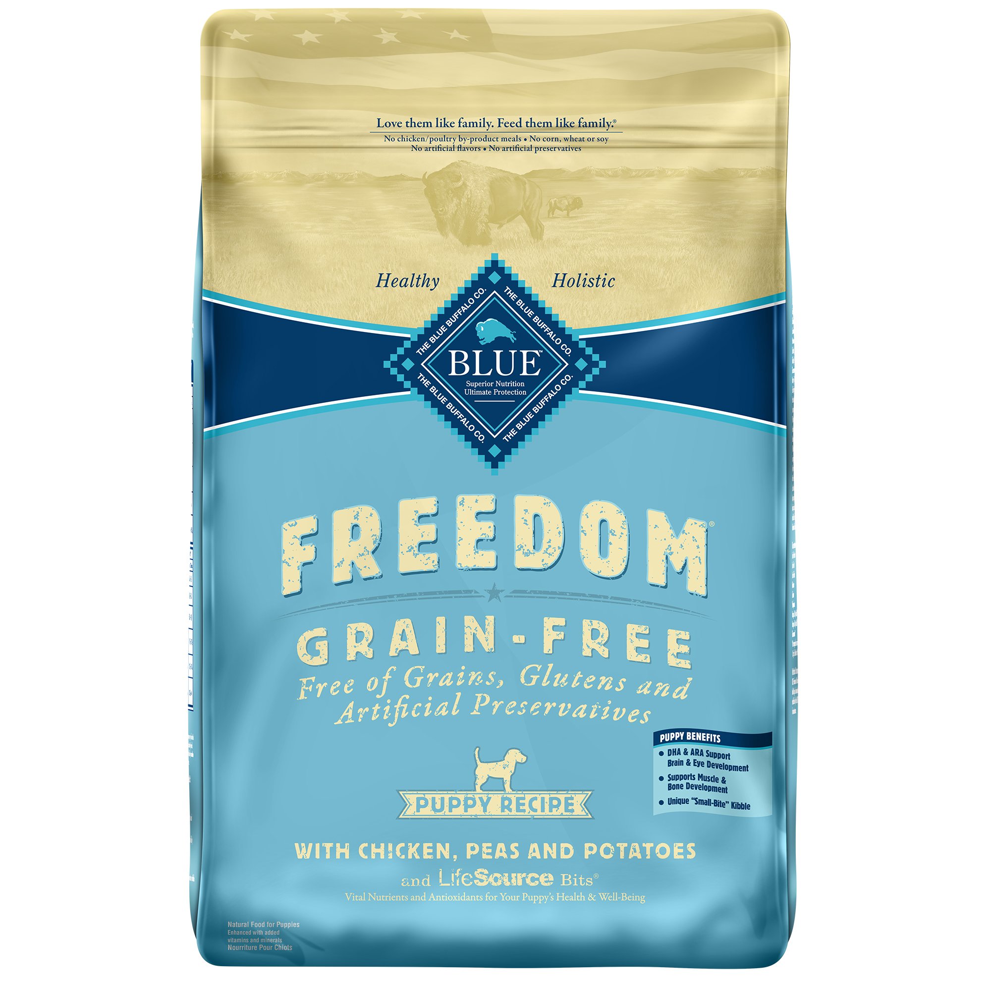 Blue Buffalo Blue Freedom Grain-Free Puppy Chicken Recipe Dry Dog Food
