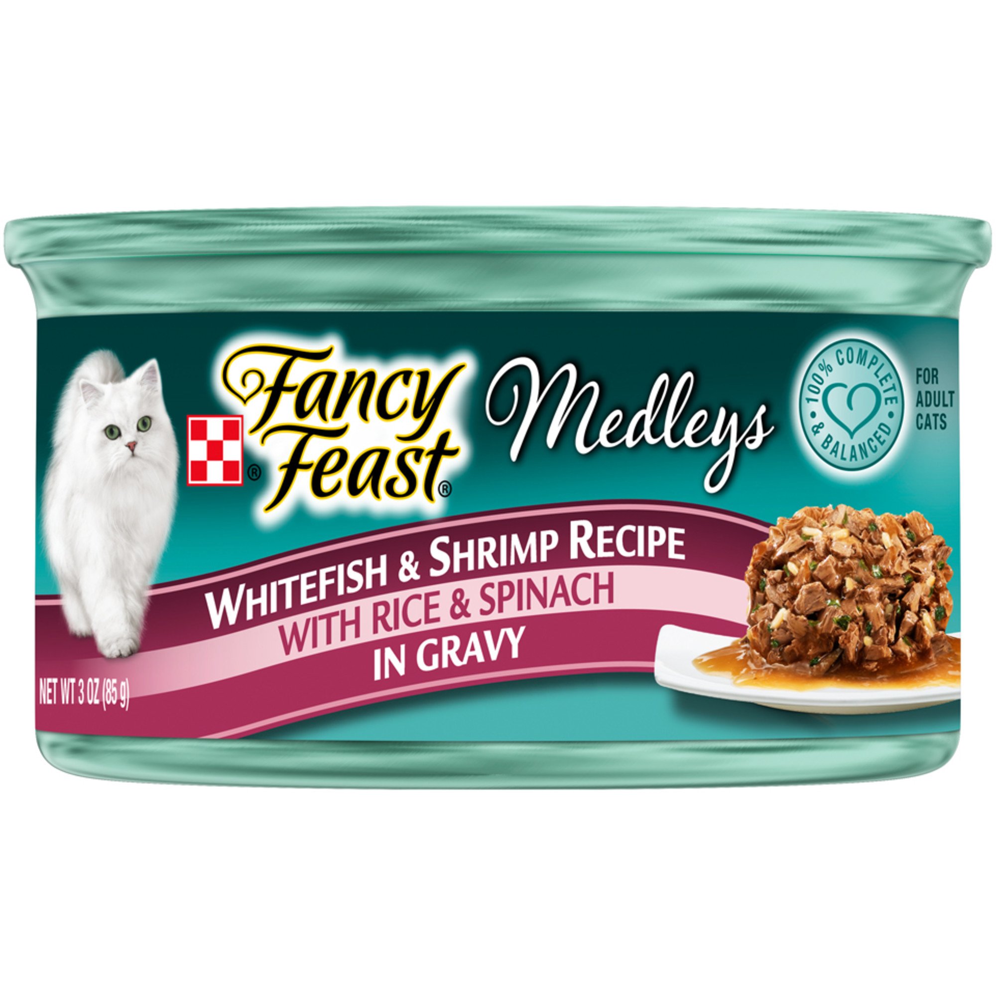 UPC 050000585717 product image for Fancy Feast Elegant Medleys Tastemakers Whitefish & Shrimp with Rice & Spinach i | upcitemdb.com