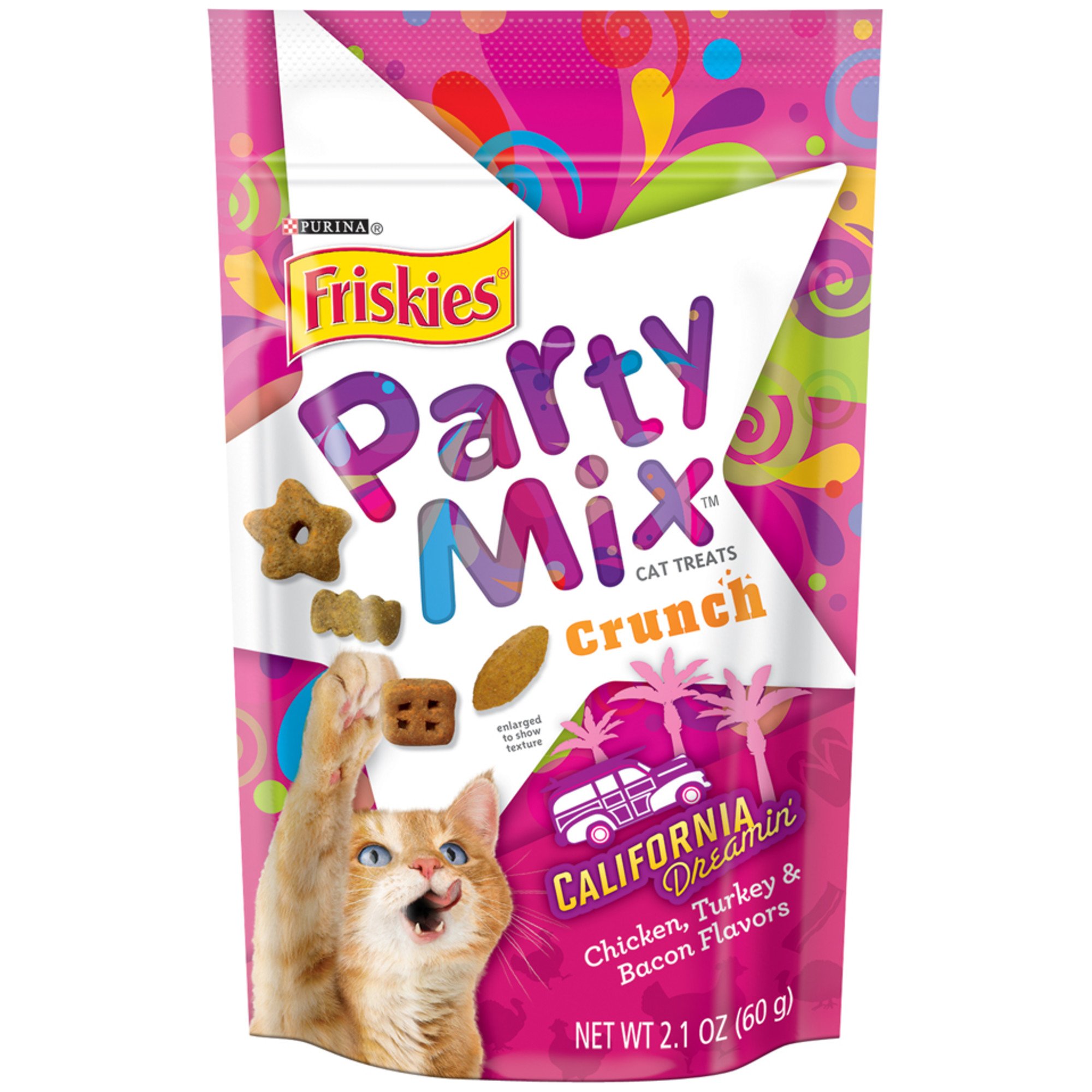 UPC 050000586035 product image for Purina Friskies Party Mix California Dreamin Cat Treats, 2.1 oz., Pouch | upcitemdb.com