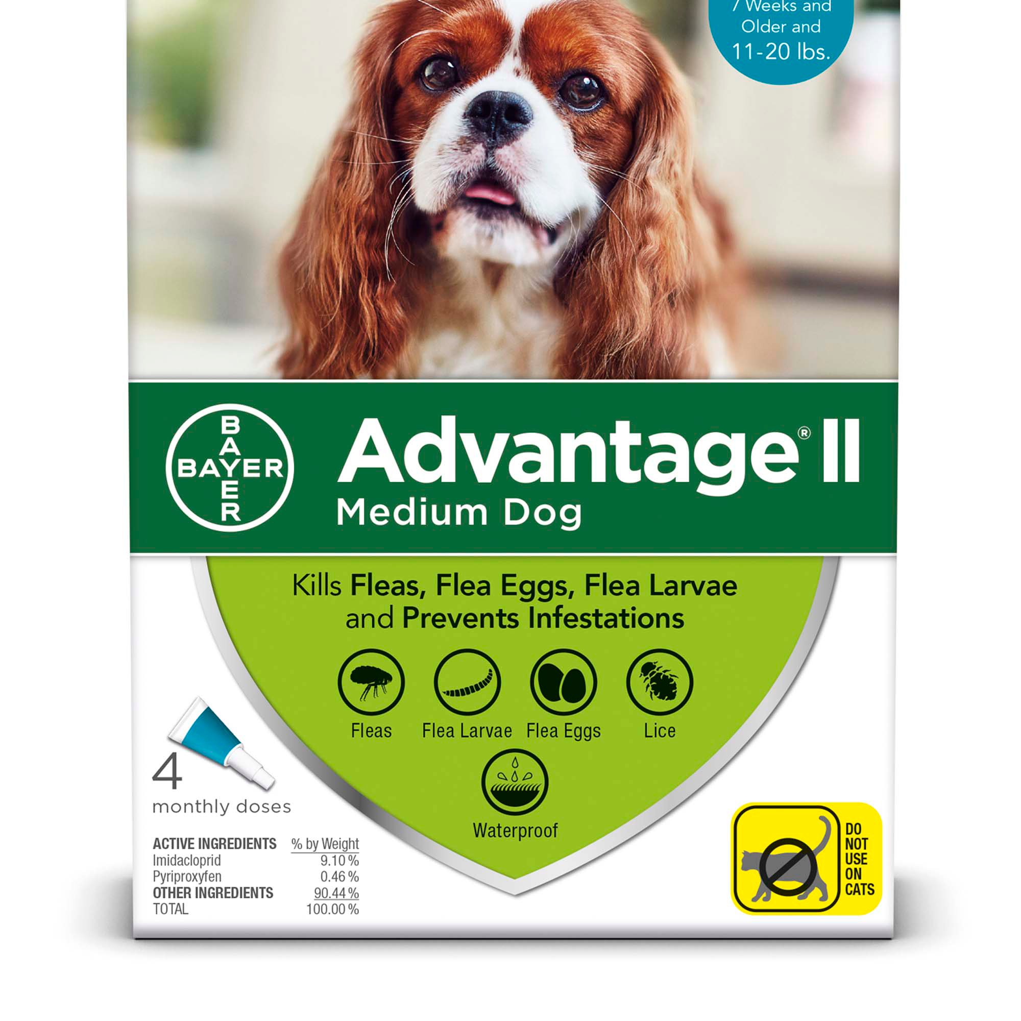Advantage II Once-A-Month Topical Flea Treatment for Dogs & Puppies 11 ...