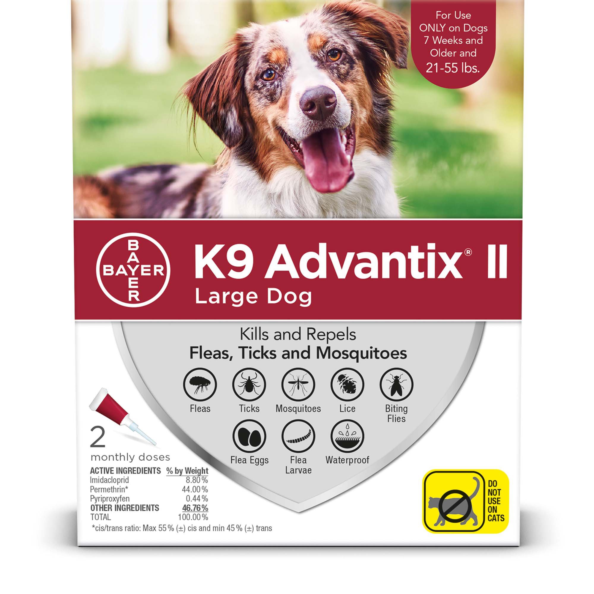 K9 Advantix II Topical Extra Large Dog Flea & Tick Treatment, Pack of 2