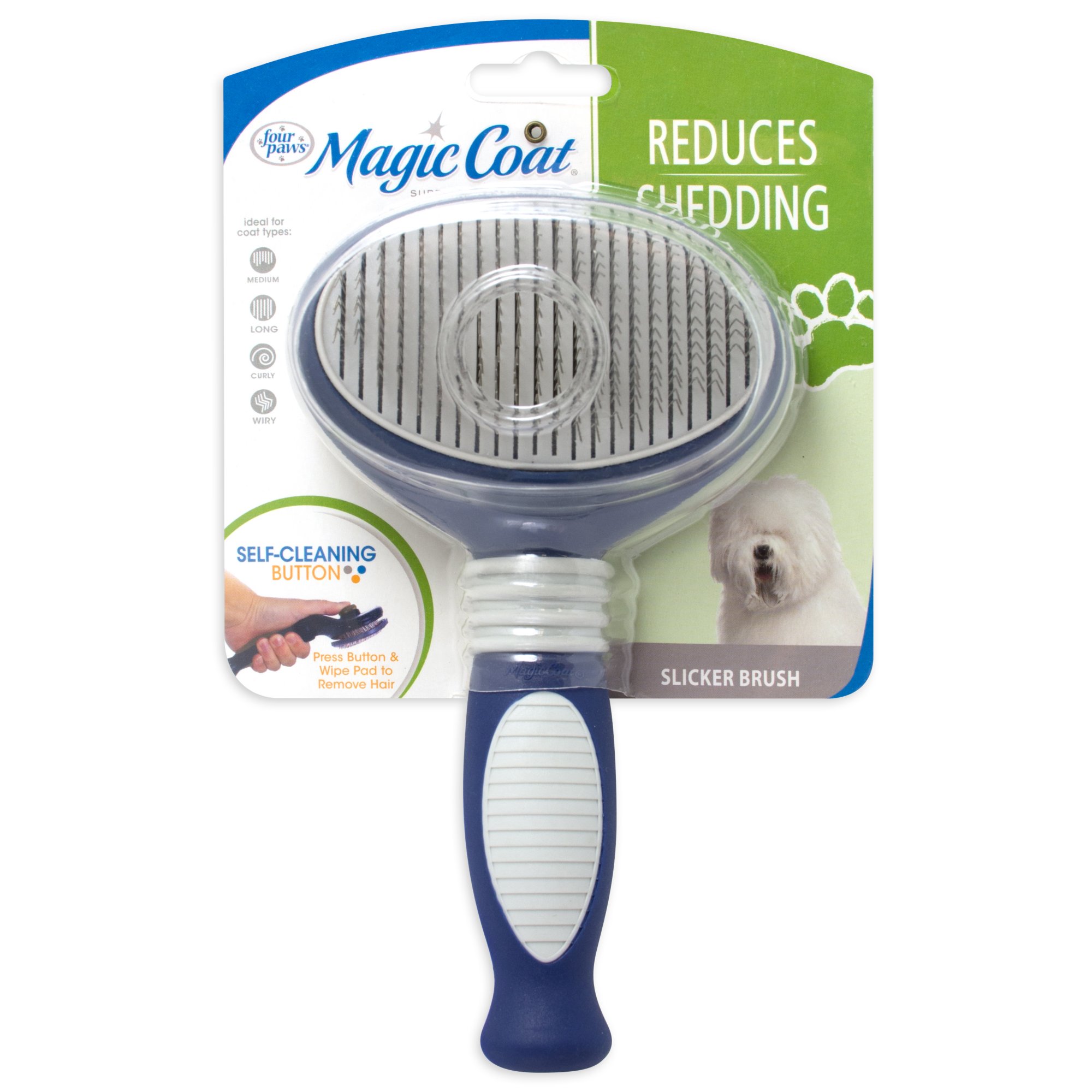 Four Paws Magic Coat Self Cleaning Slicker Dog Brush 8 L X 4 W X 2 H Petco