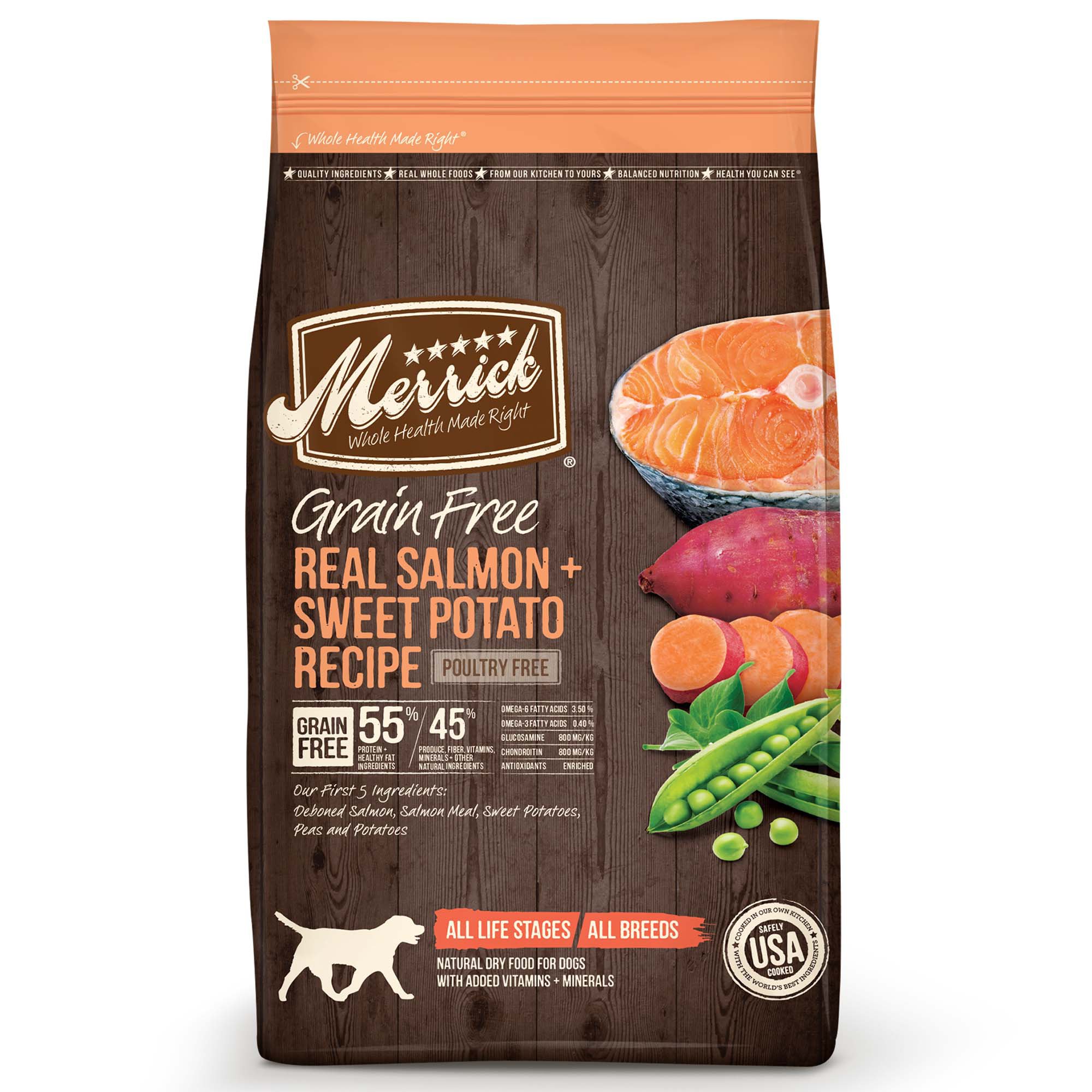 Merrick Grain Free Real Salmon + Sweet Potato Dry Dog Food | Petco