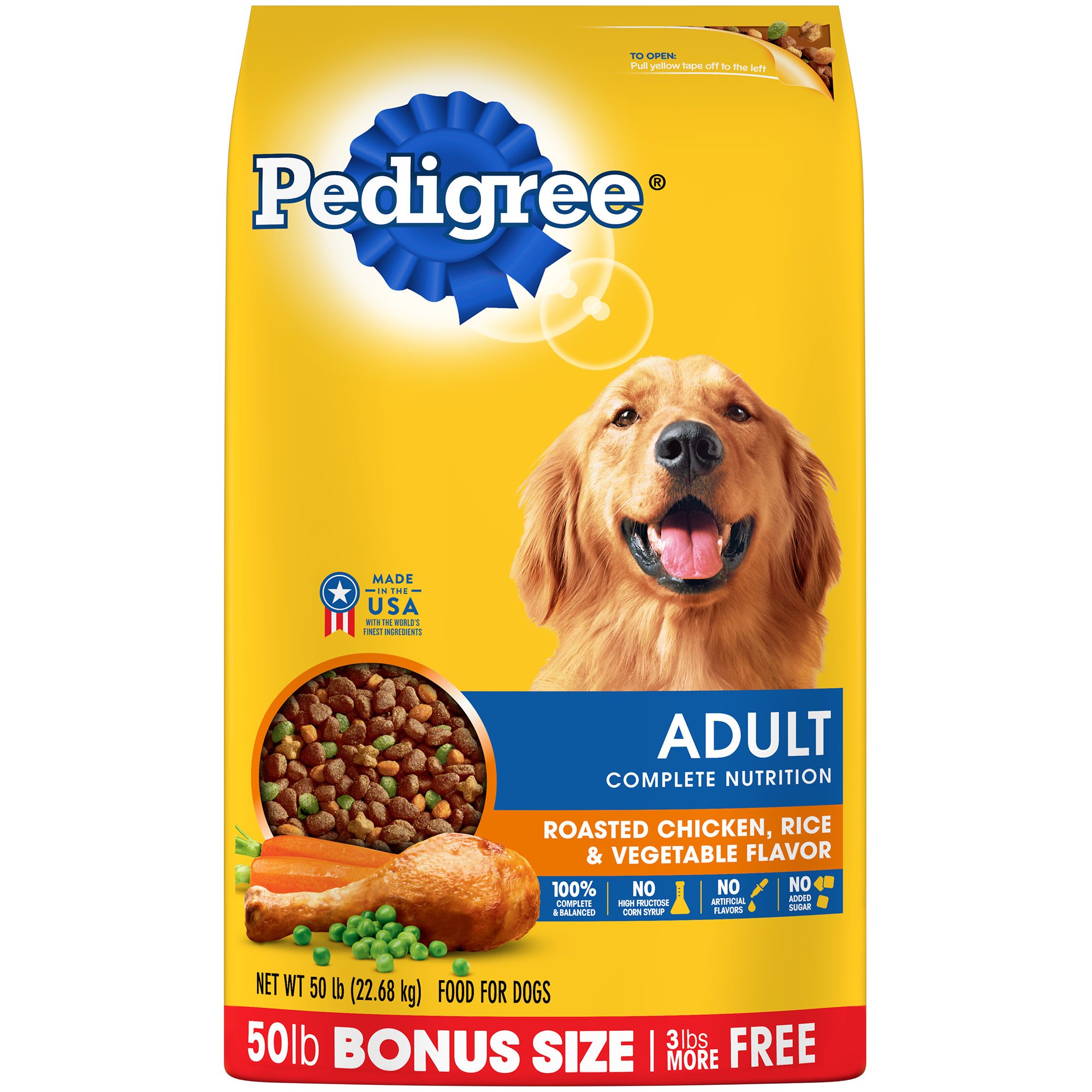 Pedigree Adult Complete Nutrition Roasted Chicken, Rice