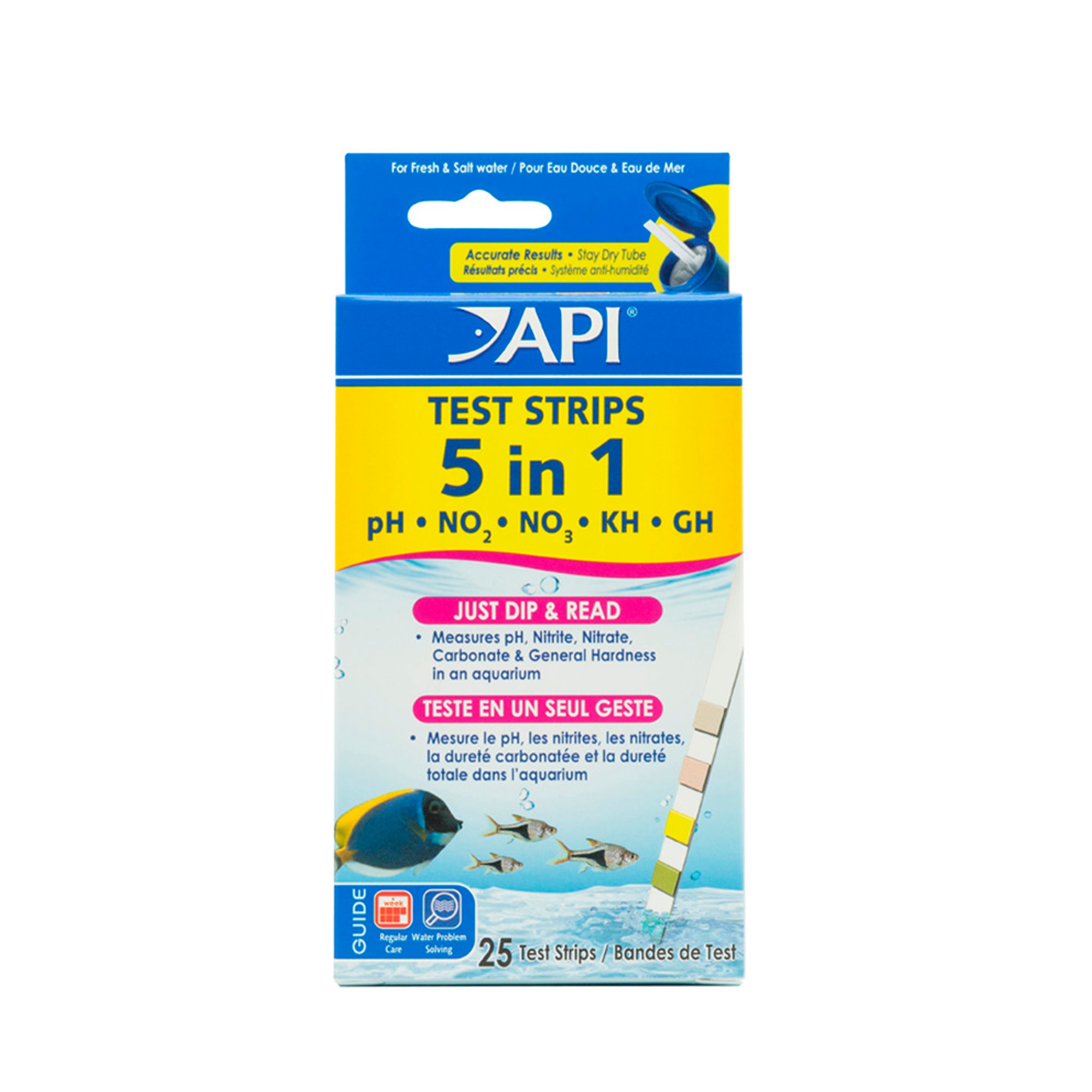 API 5IN1 TEST STRIPS Freshwater and Saltwater Aquarium Test Strips