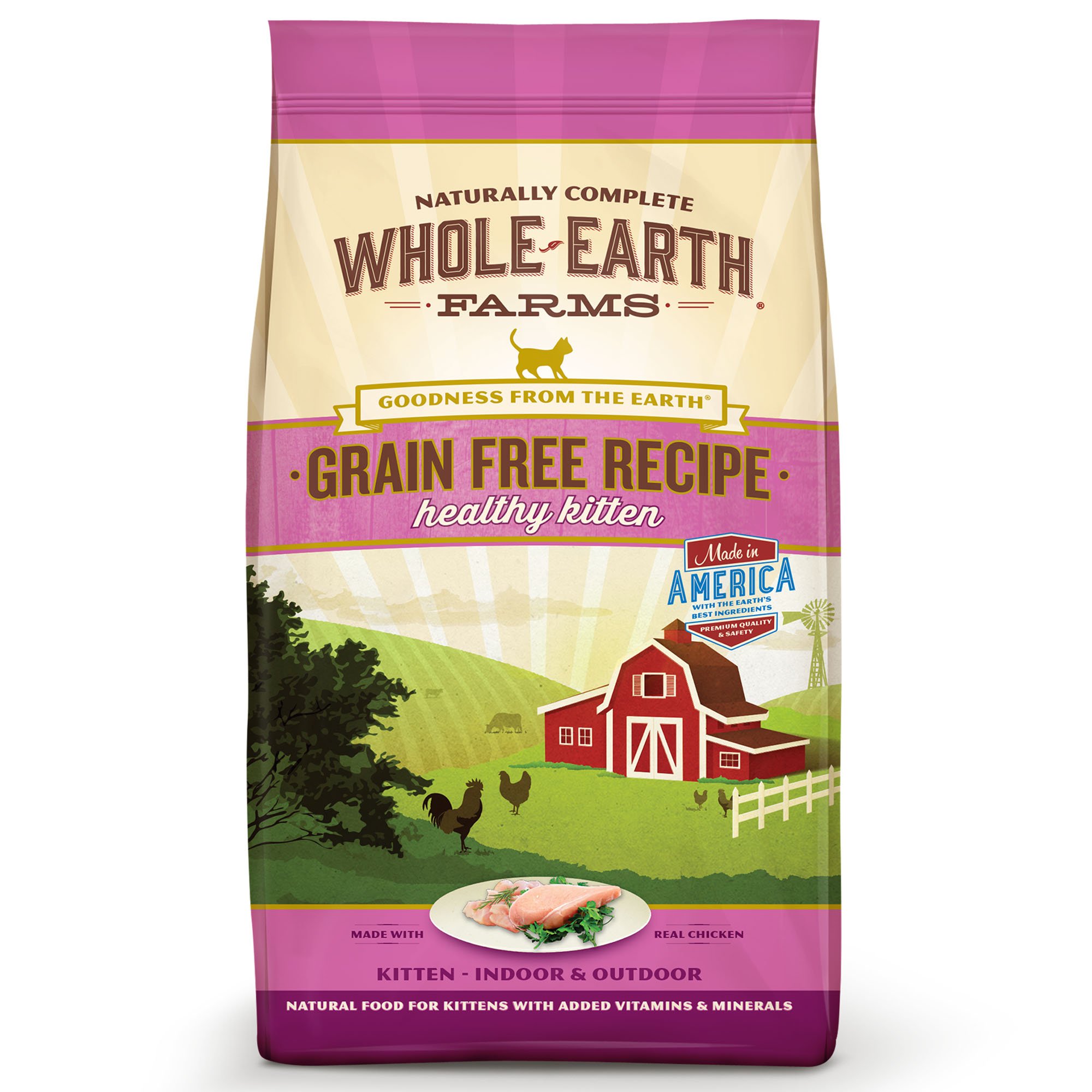 Whole Earth Farms Grain Free Real Chicken Kitten Food 10 Lbs Petco