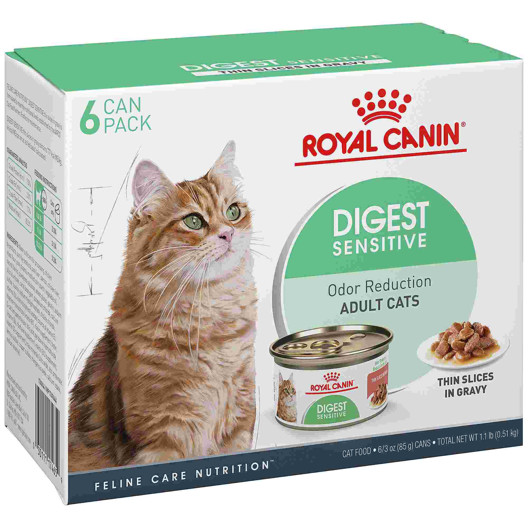 Royal Canin Feline Health Nutrition Digest Sensitive Thin Slices In Gravy Wet Cat Food Multipack ...