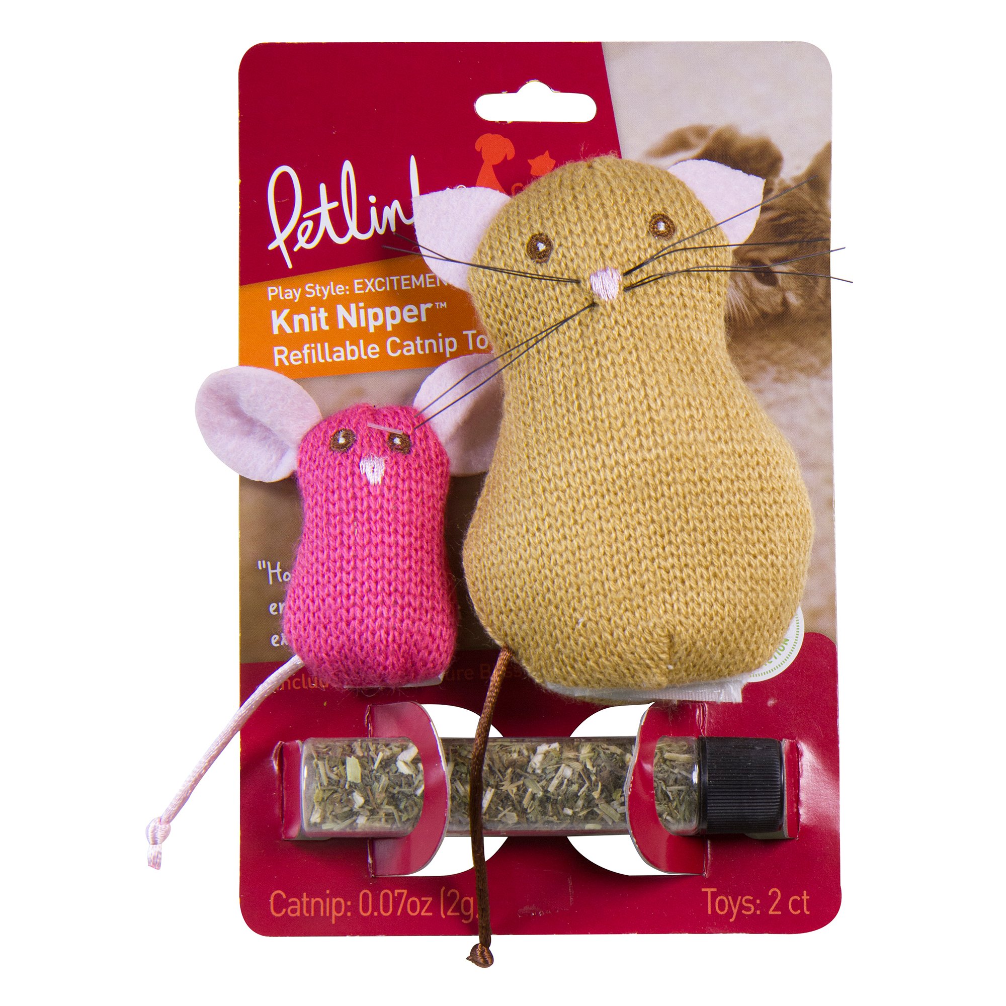 knitted catnip toys