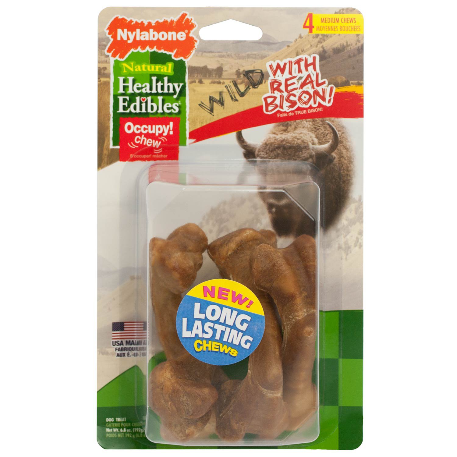 Nylabone Healthy Edibles Bison Flavored Dog Bone Chews Petco