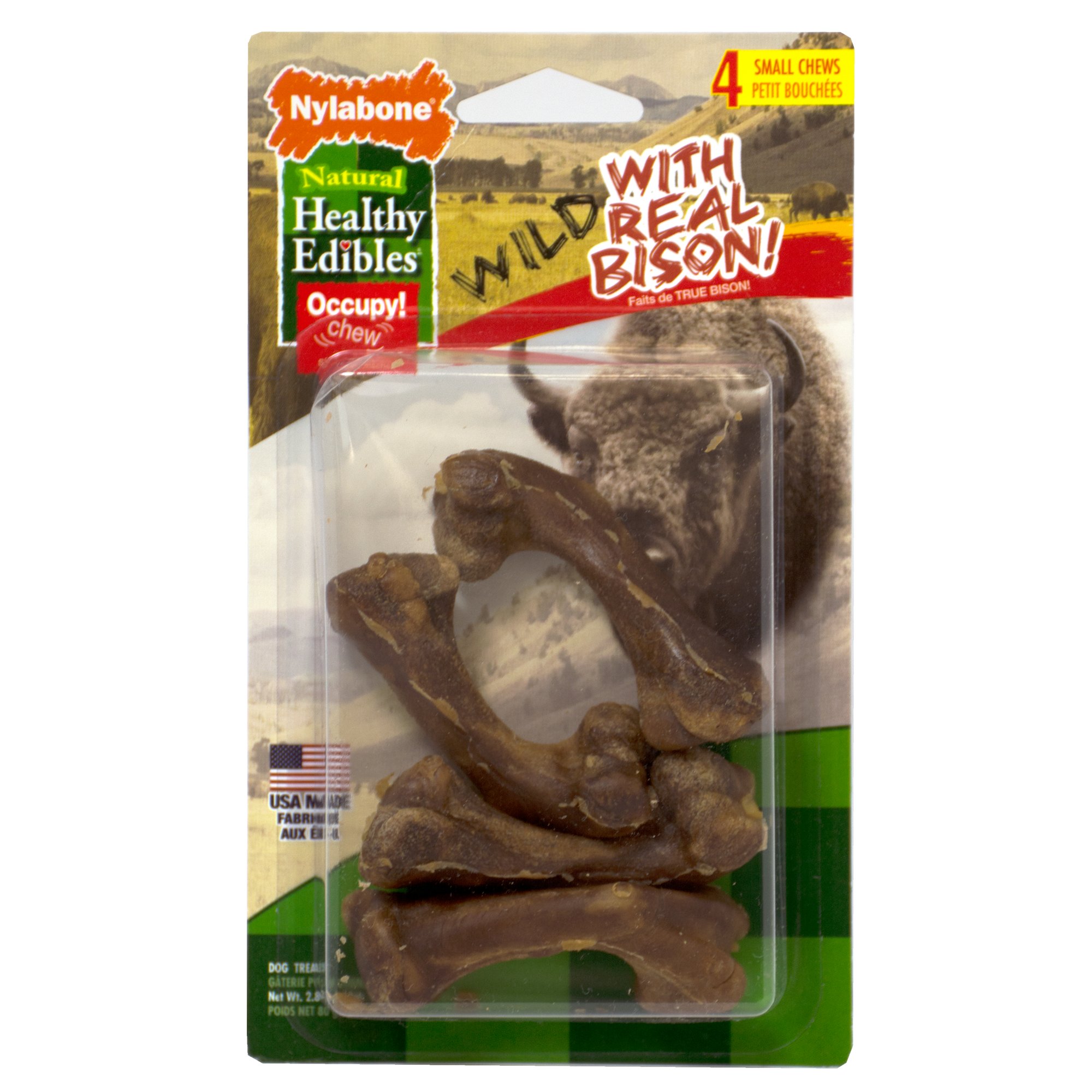 Nylabone Healthy Edibles Bison Flavored Dog Bone Chews Petco