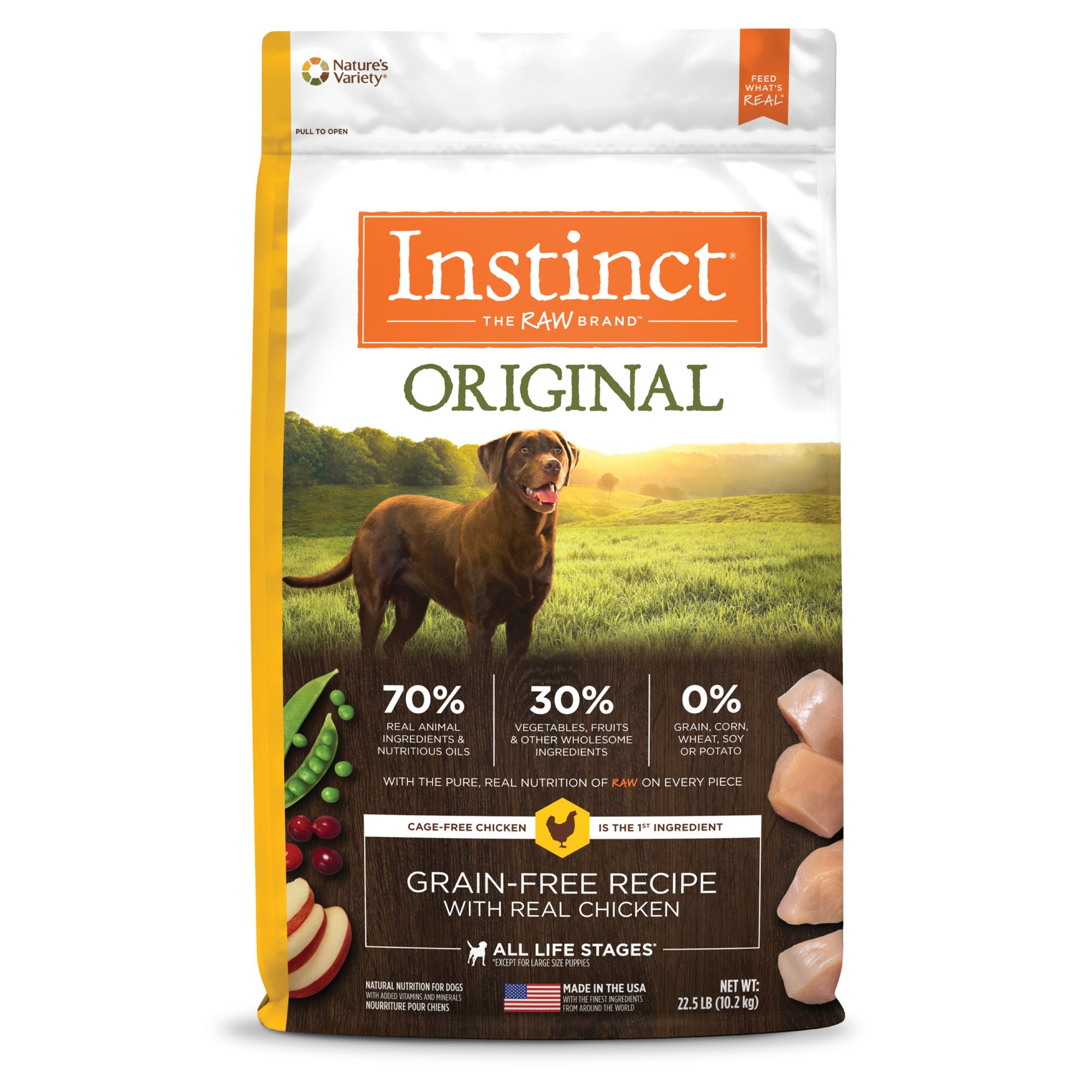 Dog puppy instinct working natural 500g food raw