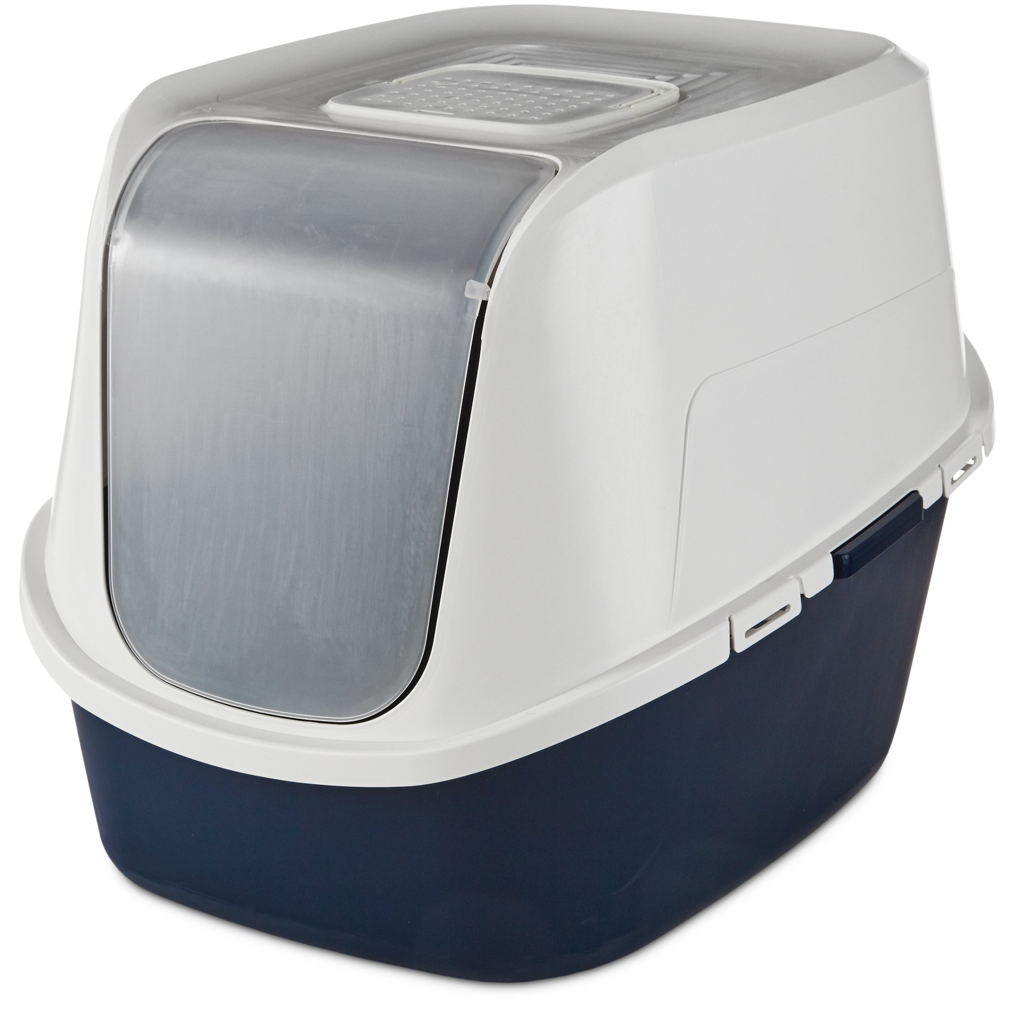 So Phresh Jumbo Enclosed Cat Litter Box in Navy Petco