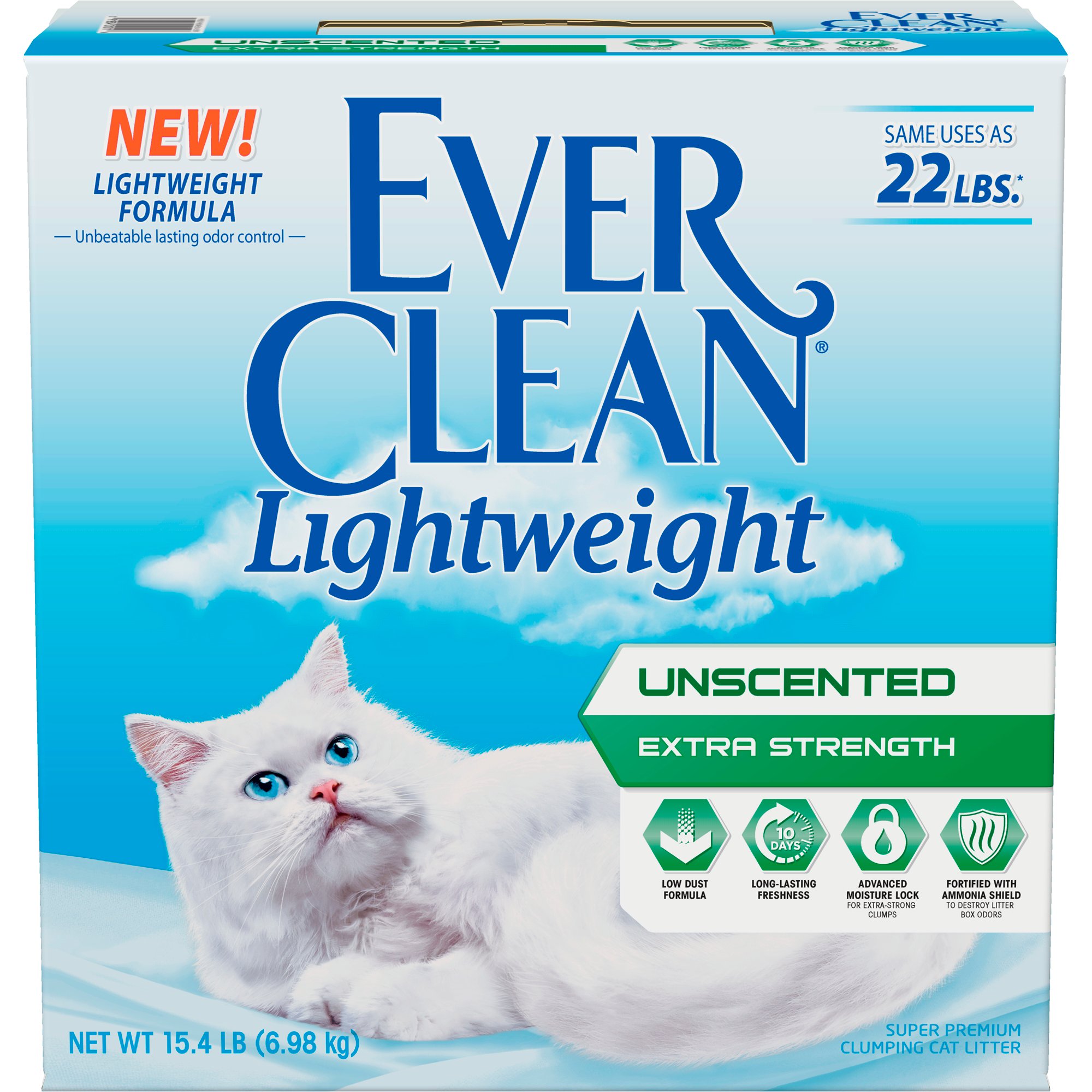 UPC 091854010116 product image for Ever Clean Unscented Lightweight Extra Strength Cat Litter, 15.4 lbs. | upcitemdb.com