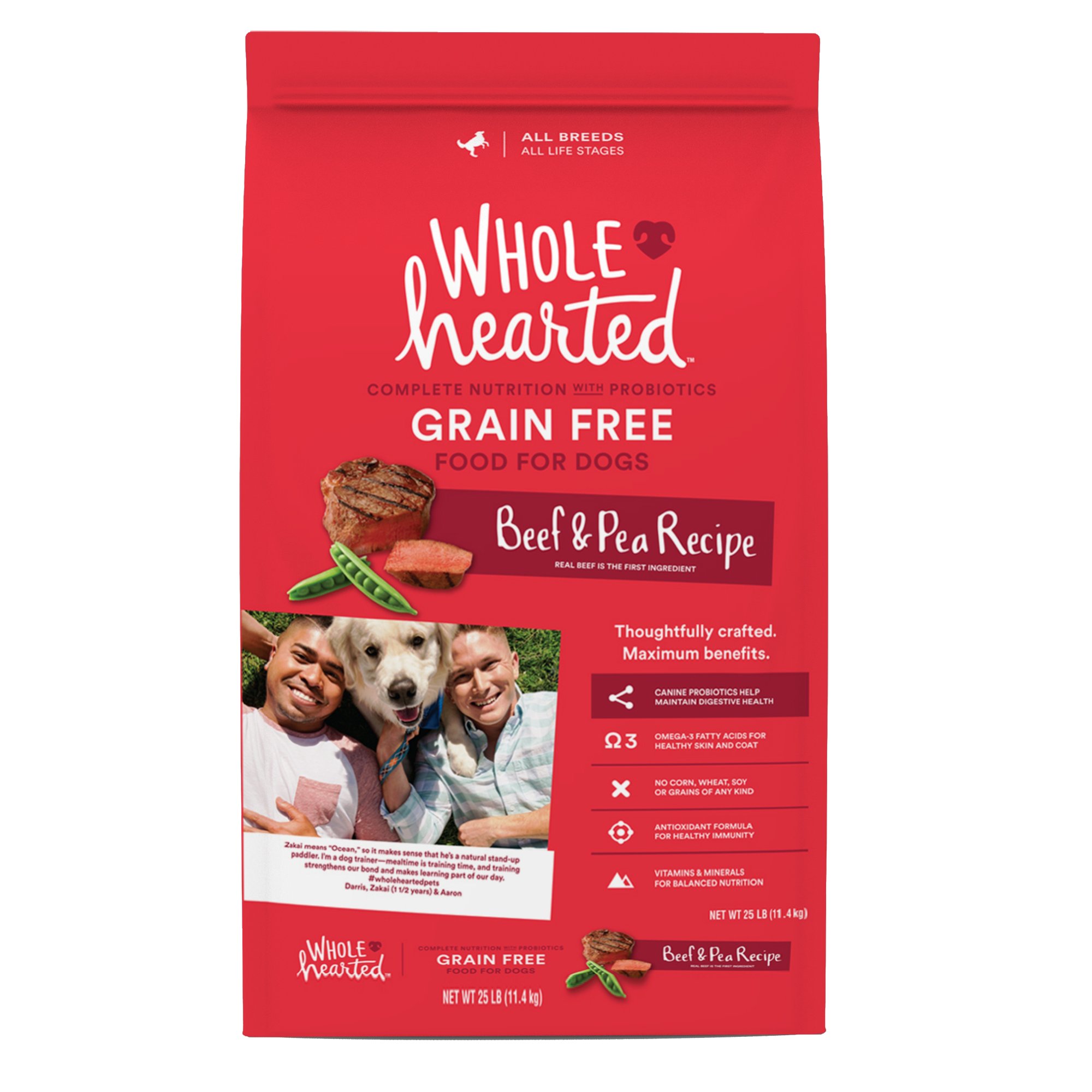 WholeHearted Grain Free All Life Stages Beef & Pea Formula ...