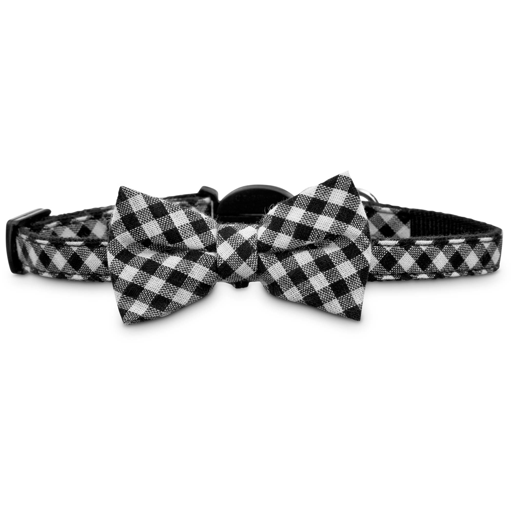 Bond &amp; Co. Black Gingham Bow Tie Cat Collar | Petco