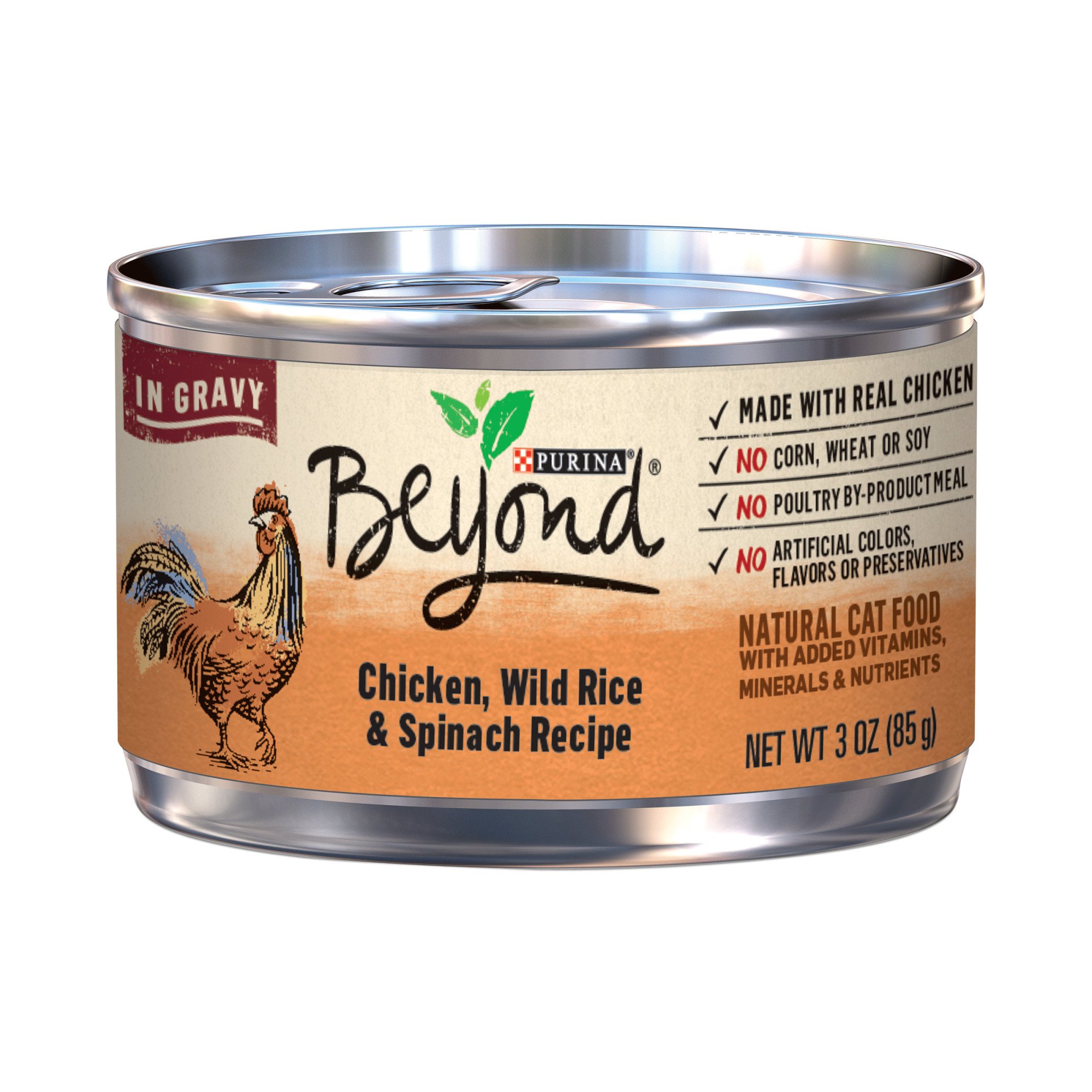 UPC 017800164047 product image for Purina Beyond Chicken, Wild Rice & Spinach Recipe in Gravy Cat Food, 3 oz. Case  | upcitemdb.com