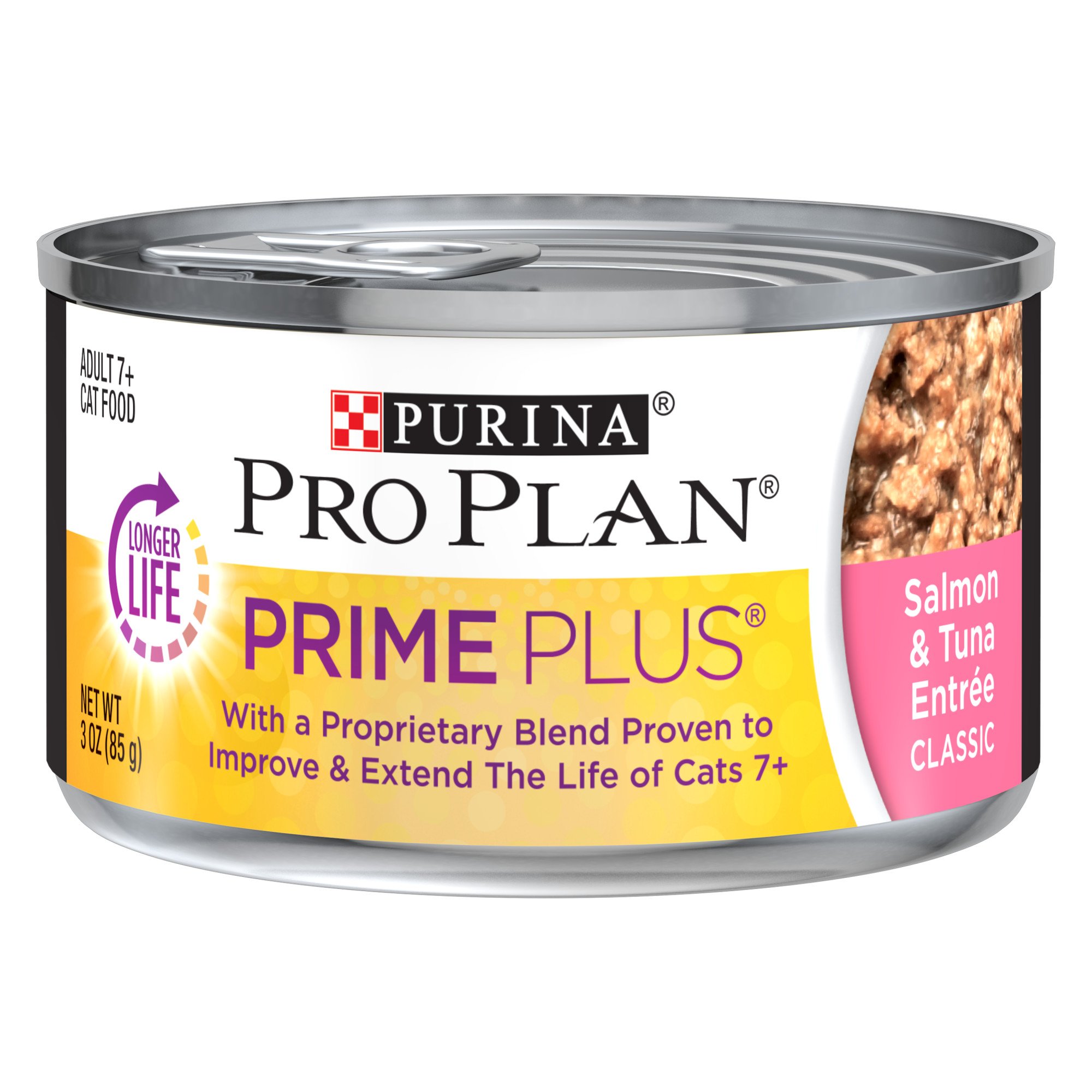 UPC 038100170026 product image for Purina Pro Plan Prime Plus Adult 7+ Salmon & Tuna Entree Classic Cat Food, 3 oz. | upcitemdb.com