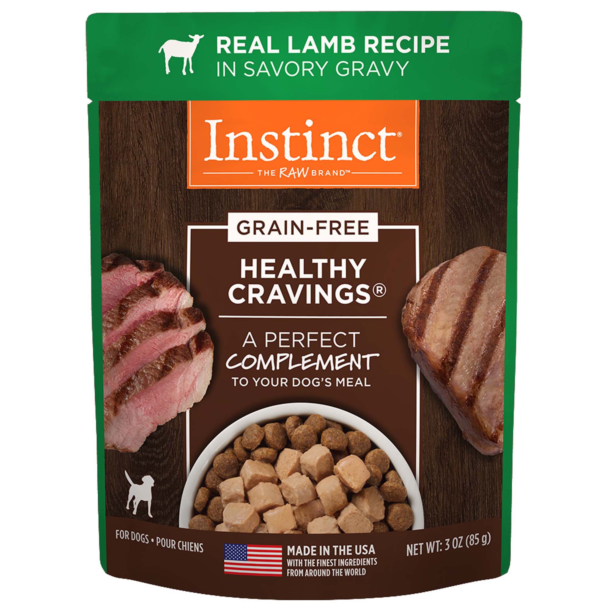 Instinct Healthy Cravings Grain Free Lamb Dog Food Pouches ...
