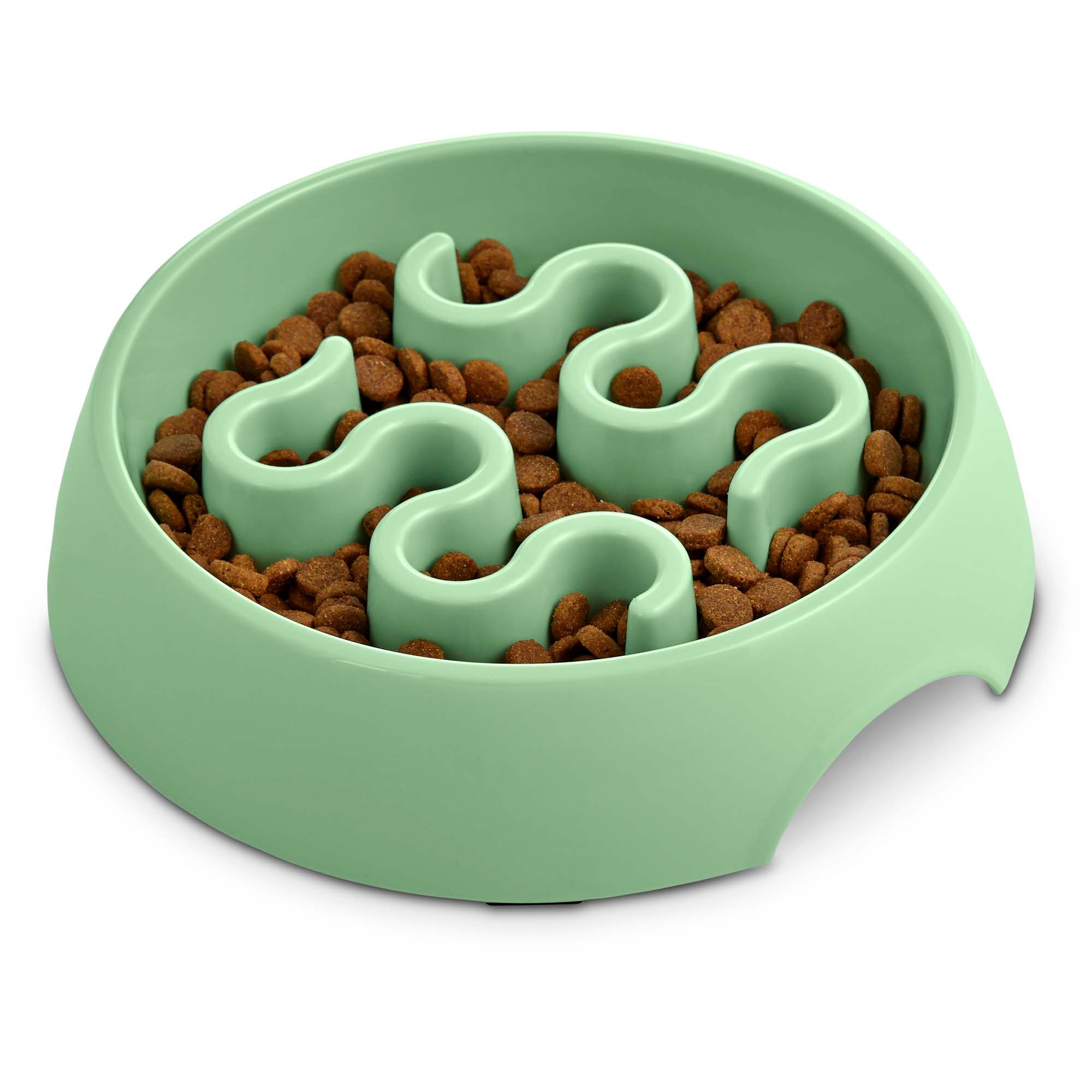 Harmony Mint Plastic Slow Feeder Dog Bowl Large Petco