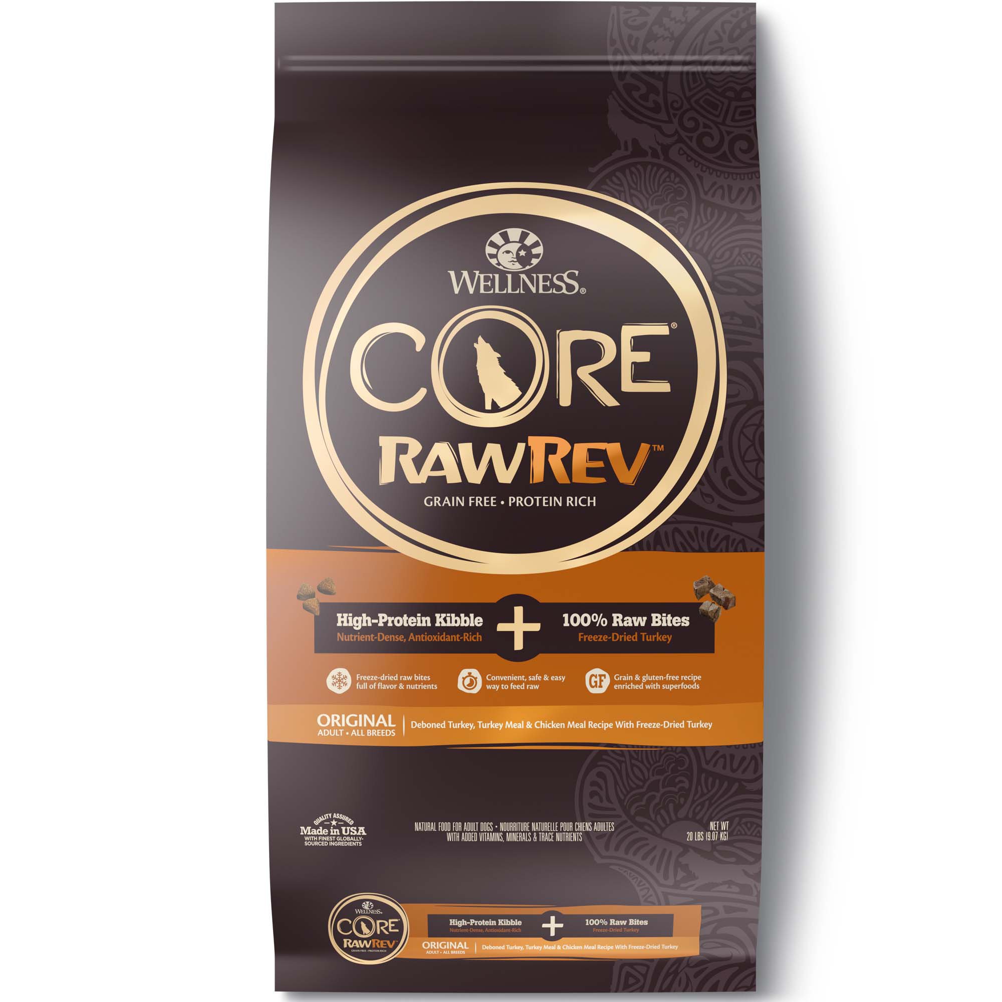 Wellness CORE RawRev Natural Grain Free Original Turkey & Chicken with 