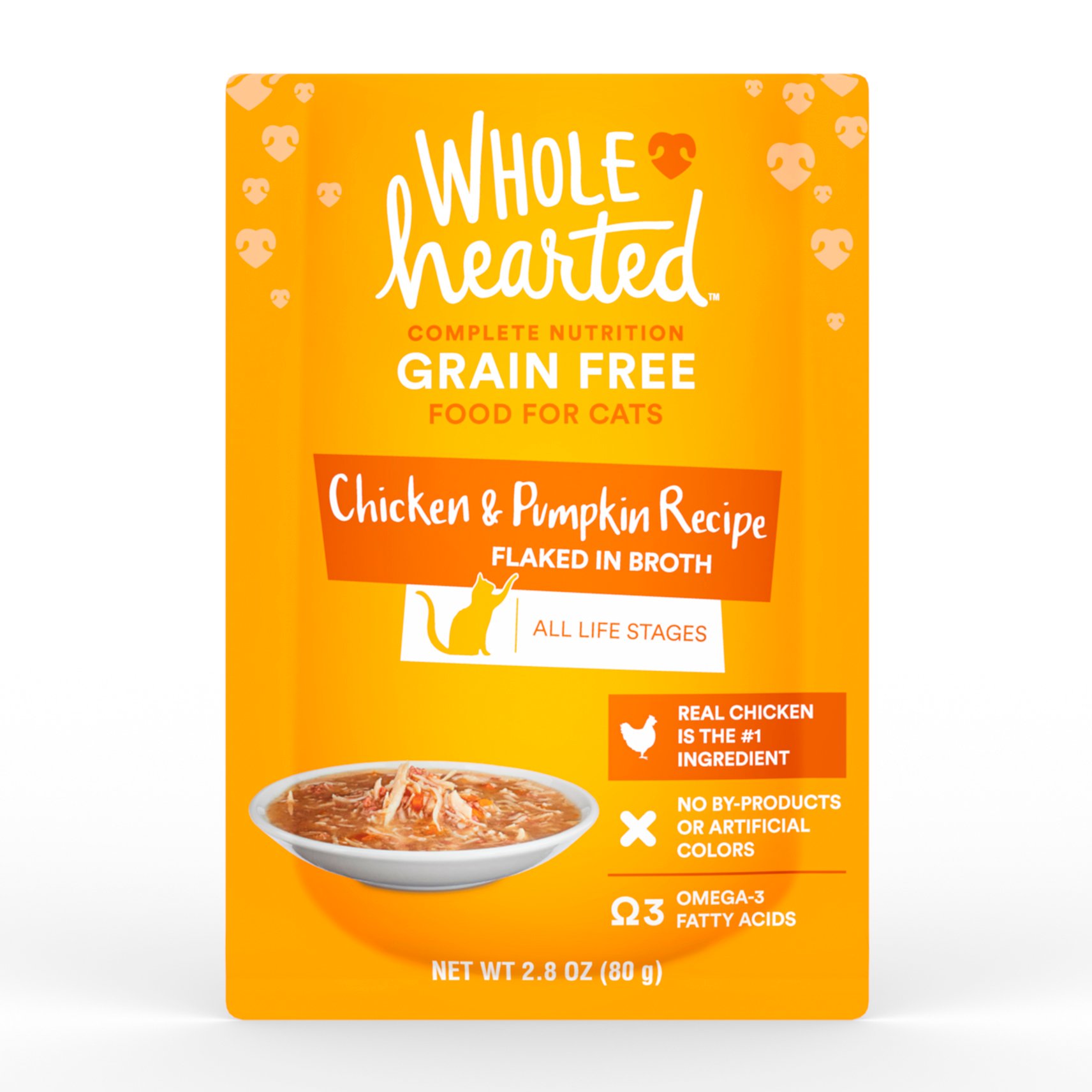 WholeHearted Grain Free Chicken & Pumpkin Recipe Flaked in Broth Wet