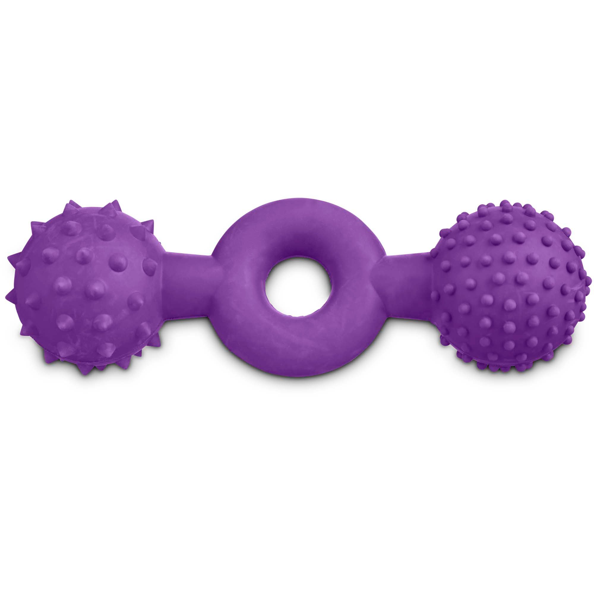 Leaps & Bounds Chomp and Chew Rubber Dumbbell Dog Toy in Assorted