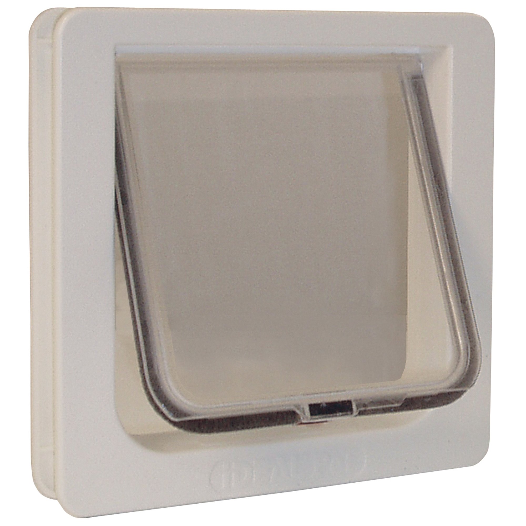 Perfect Pet Plastic Cat Door In White 8 1875in X 1 625in X 7 9375