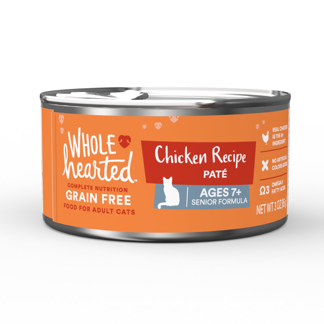 WholeHearted Grain Free Chicken Recipe Pate Senior Wet Cat ...