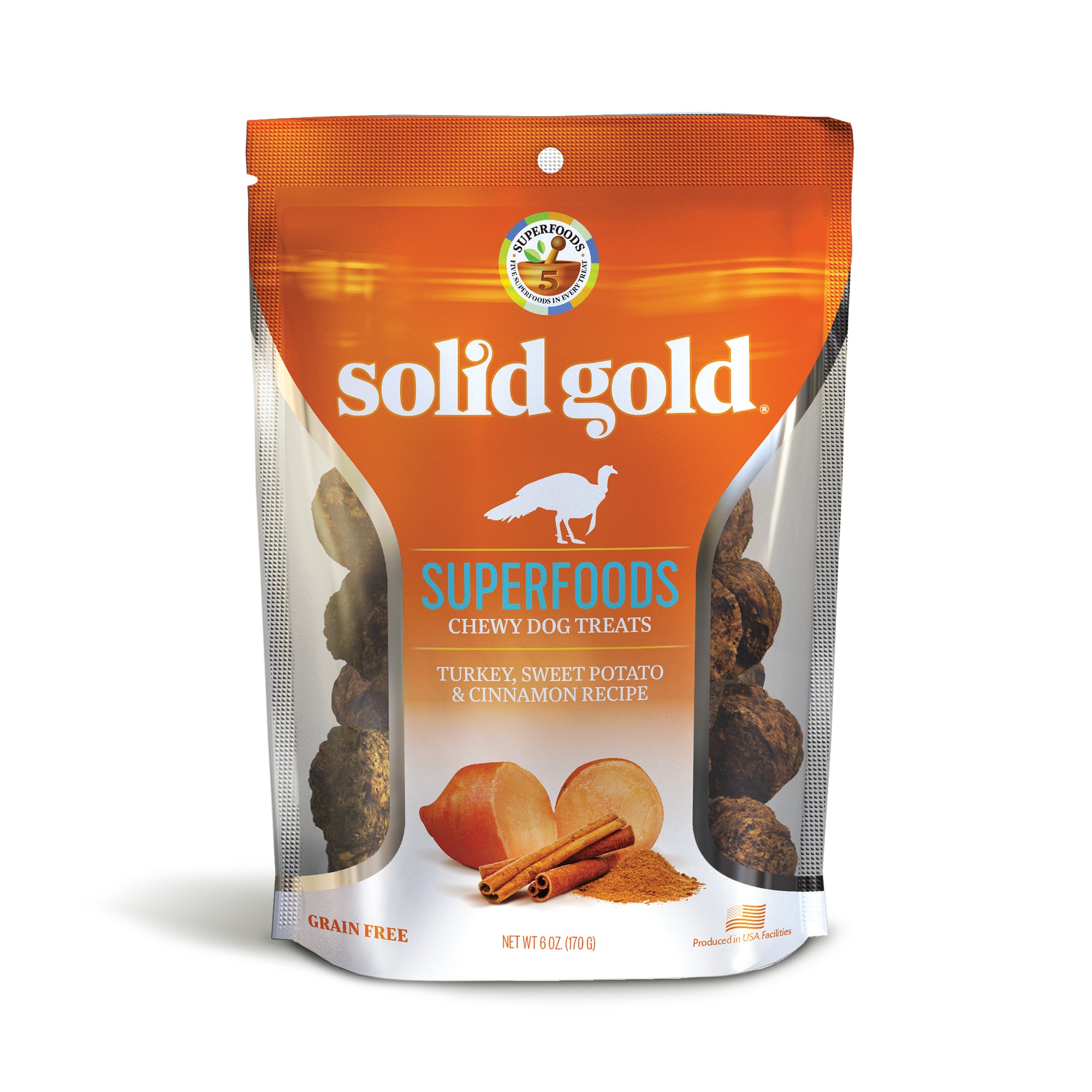 UPC 093766510067 product image for Solid Gold Grain Free Turkey, Sweet Potato & Cinnamon Natural Chewy Dog Treats,  | upcitemdb.com