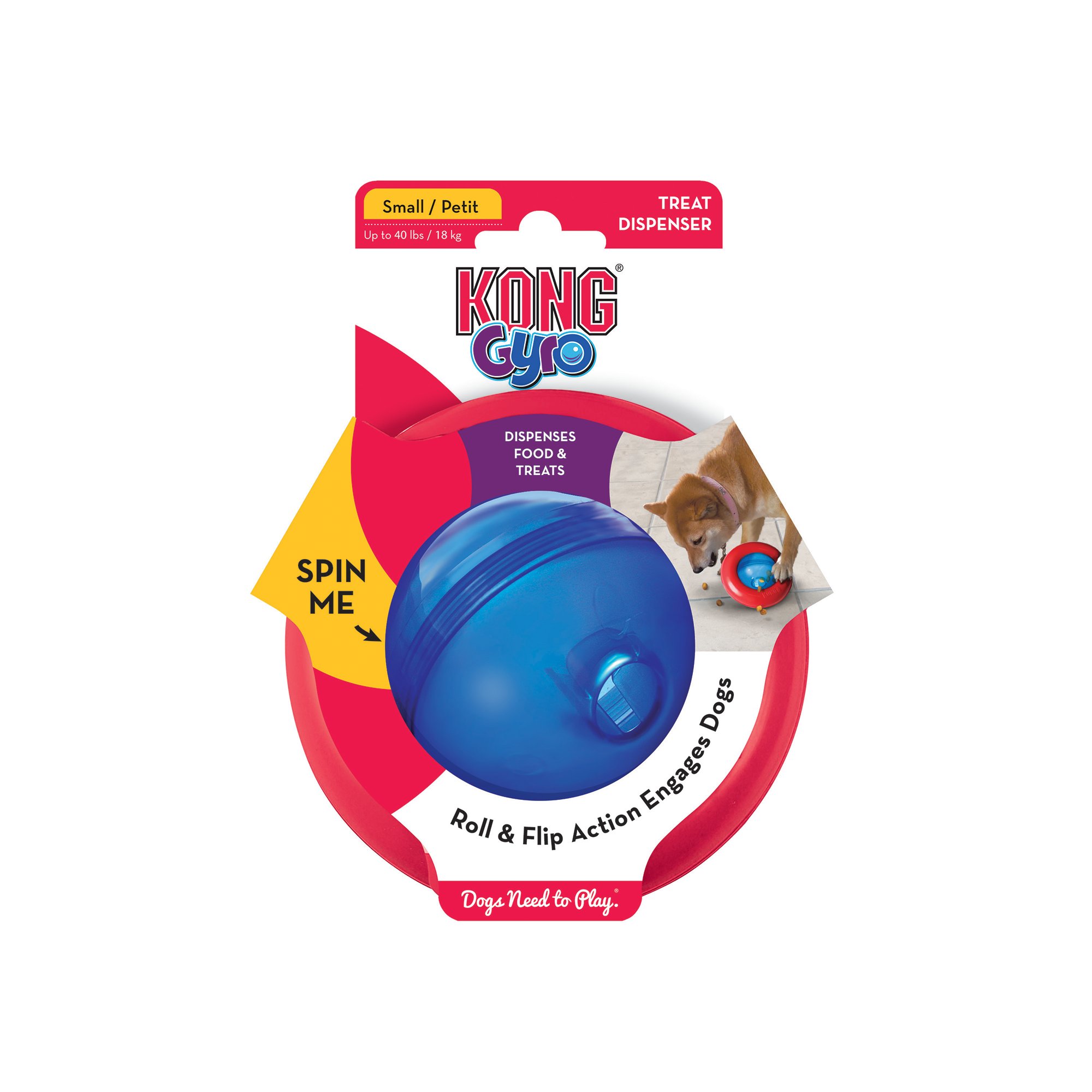 KONG Gyro Dog Toy, Small | Petco