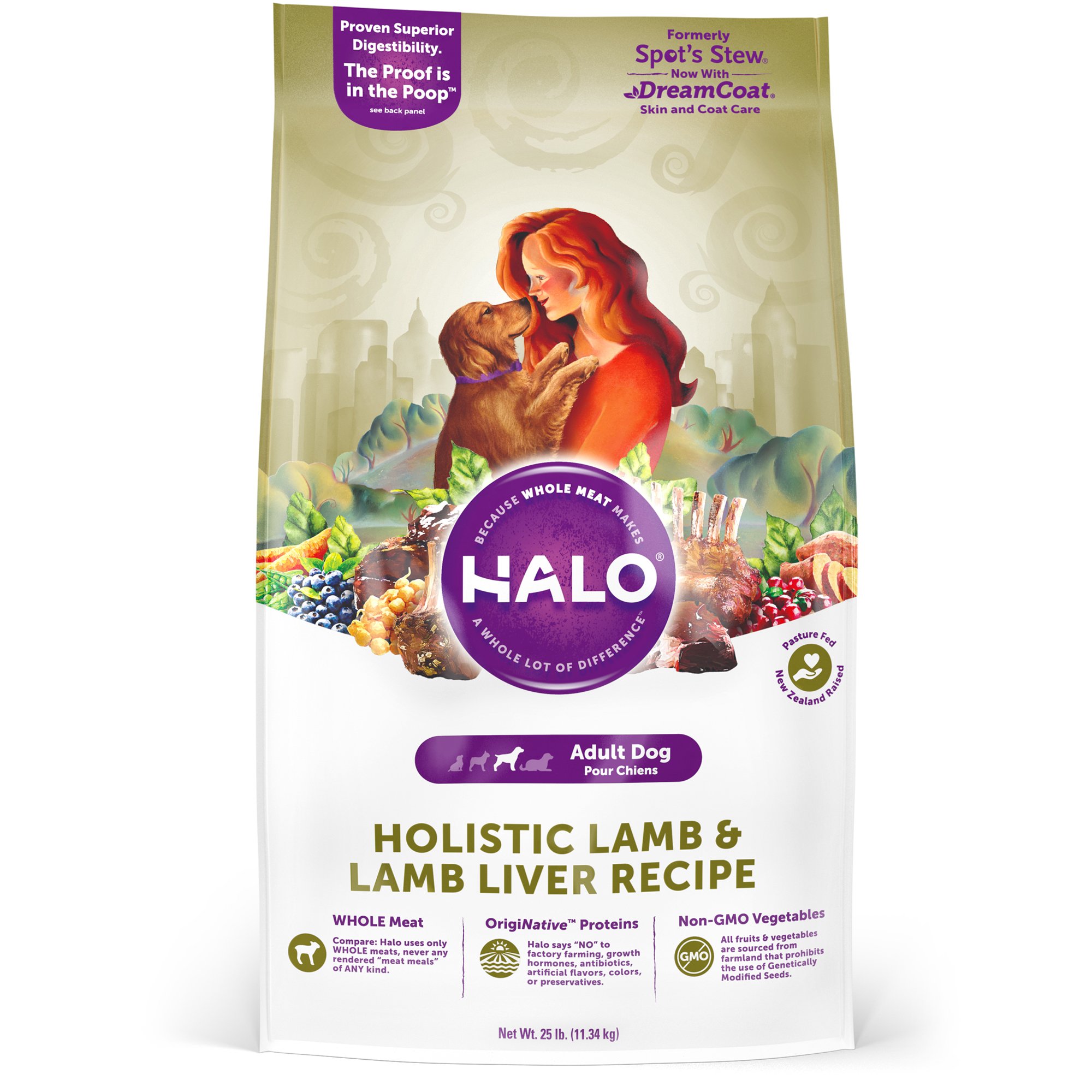 UPC 745158390121 product image for Halo Holistic Lamb and Lamb Liver Dry Dog Food, 25 lbs. | upcitemdb.com