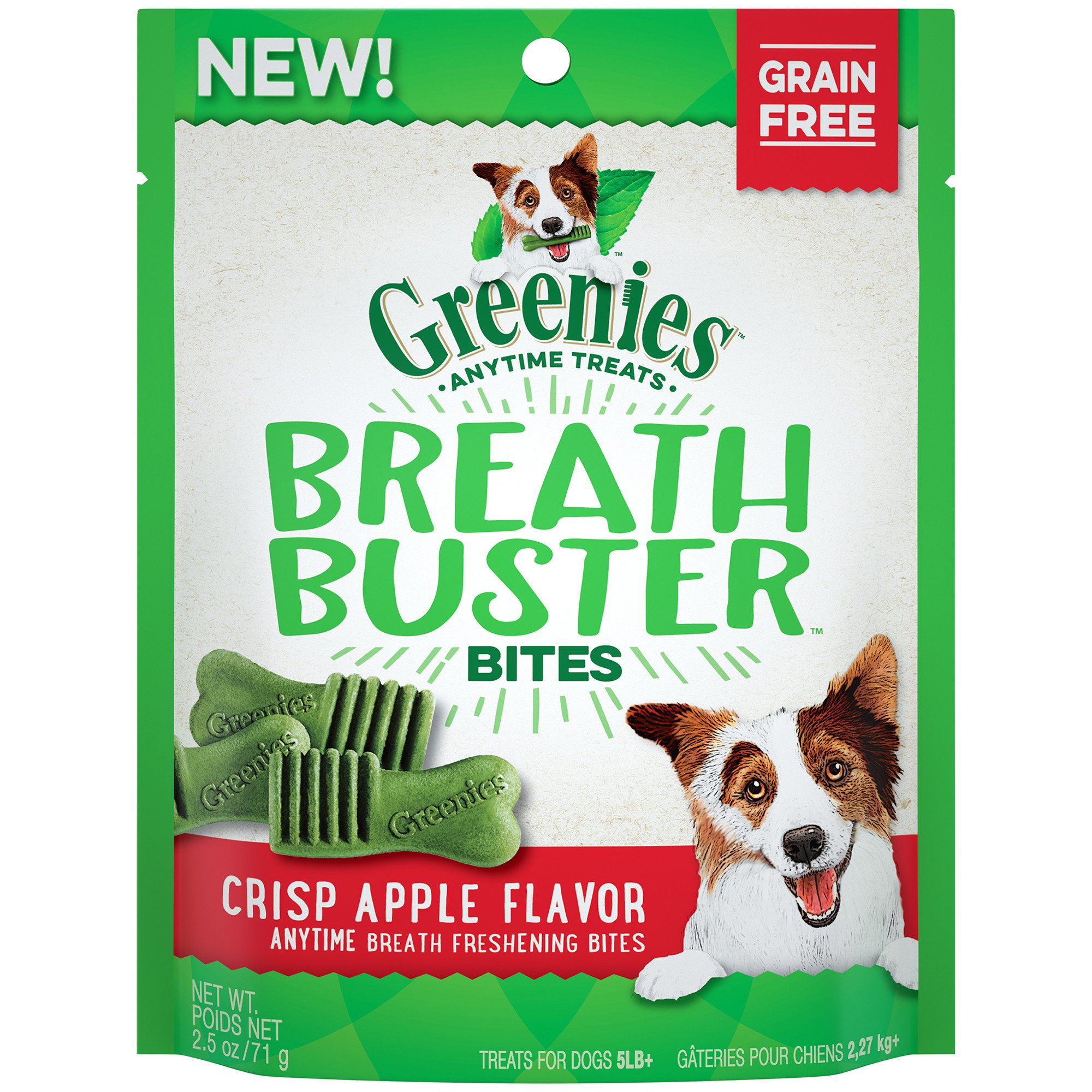 UPC 642863107405 product image for GREENIES BREATH BUSTER Bites Crisp Apple Flavor Treats for Dogs, 2.5 oz. | upcitemdb.com