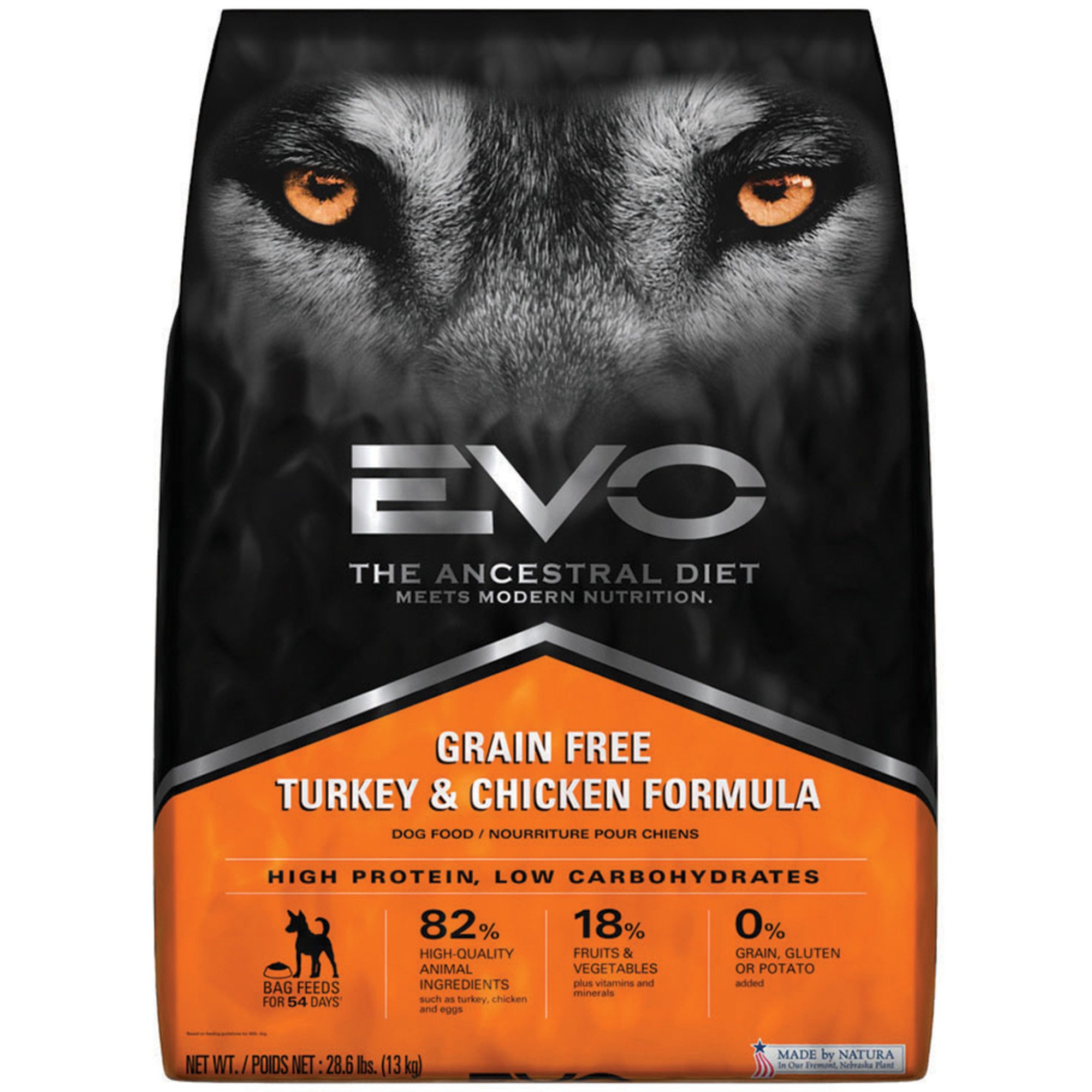 UPC 751485126050 product image for EVO Grain Free Turkey and Chicken Large Bites Dry Dog Food, 28.6 lbs. | upcitemdb.com