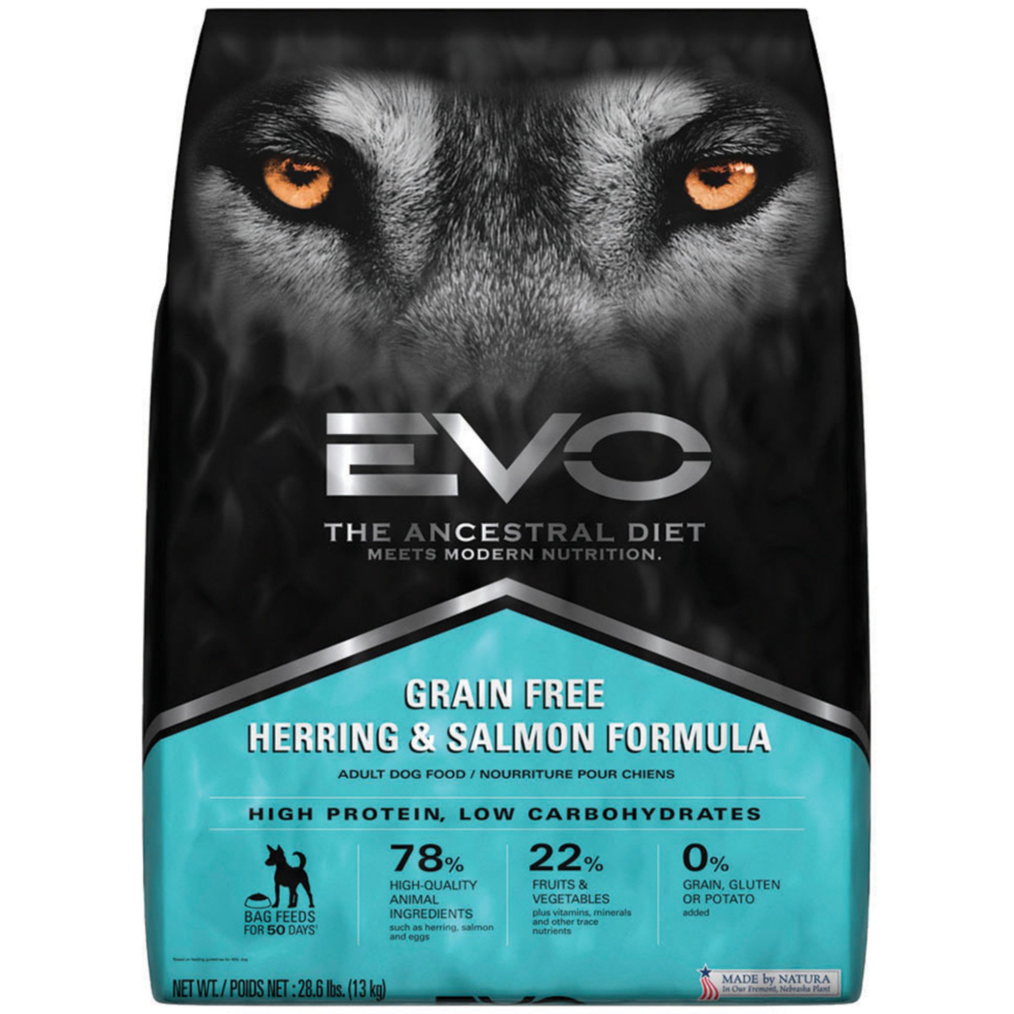 UPC 751485126807 product image for EVO Grain Free Herring & Salmon Adult Dry Dog Food, 28.6 lbs. | upcitemdb.com