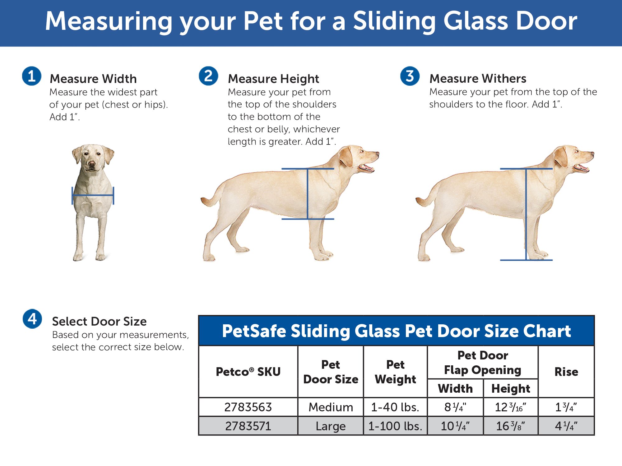 Petsafe 2 Piece Sliding Glass Pet Door Large Petco