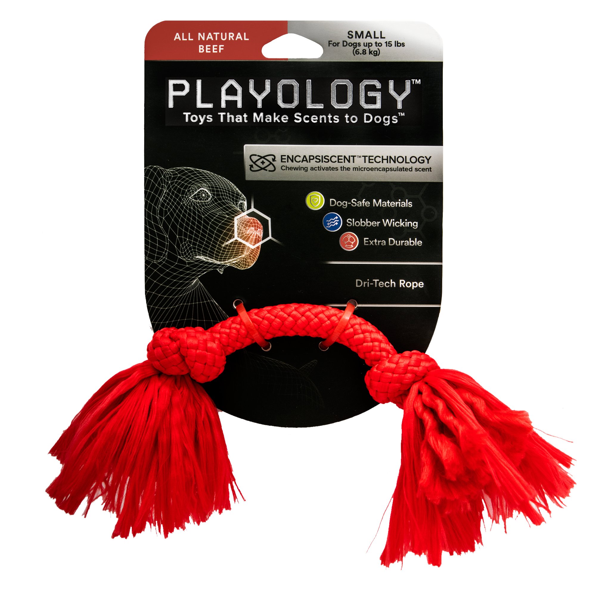 Playology DriTech Rope Dog Toy Beef Scent Petco