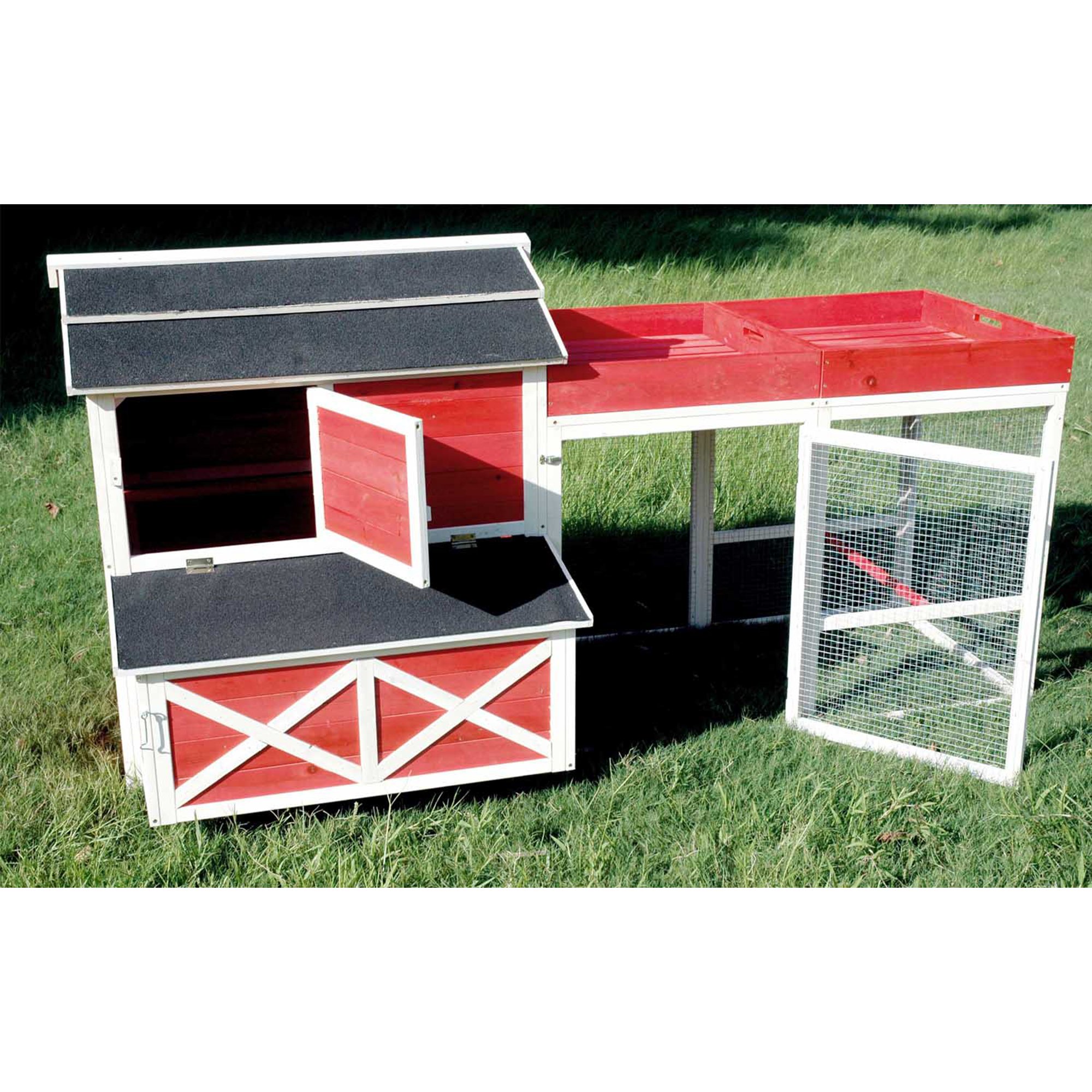 Merry Products Red Barn Chicken Coops With Roof Top Planter Petco