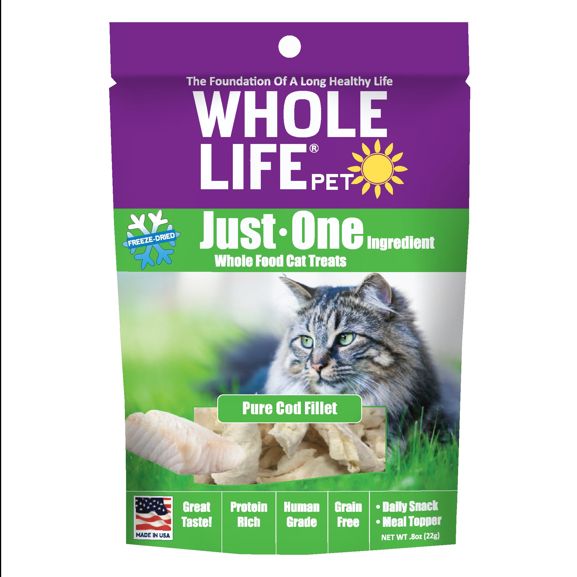 Whole Life Pet Single Ingredient USA Freeze Dried Cod ...