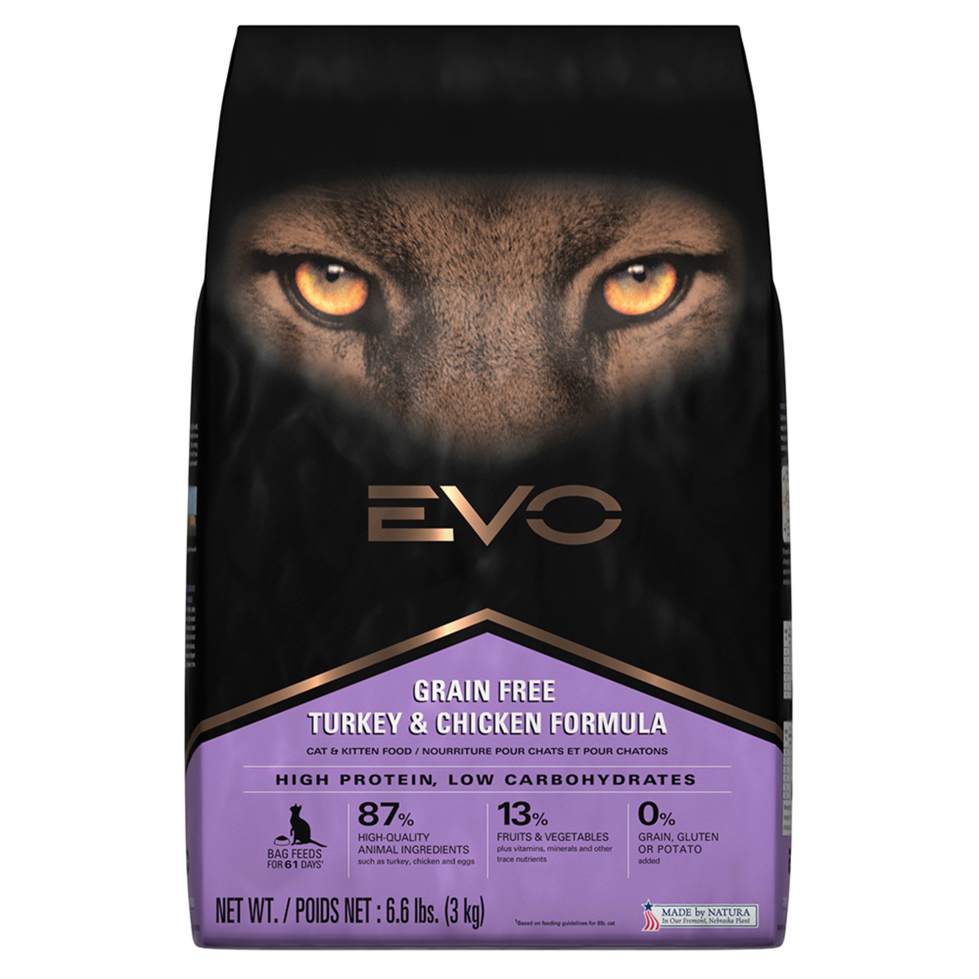 UPC 751485414010 product image for EVO Grain Free Turkey and Chicken Formula Dry Cat and Kitten Food, 6.6 lb. Bag | upcitemdb.com